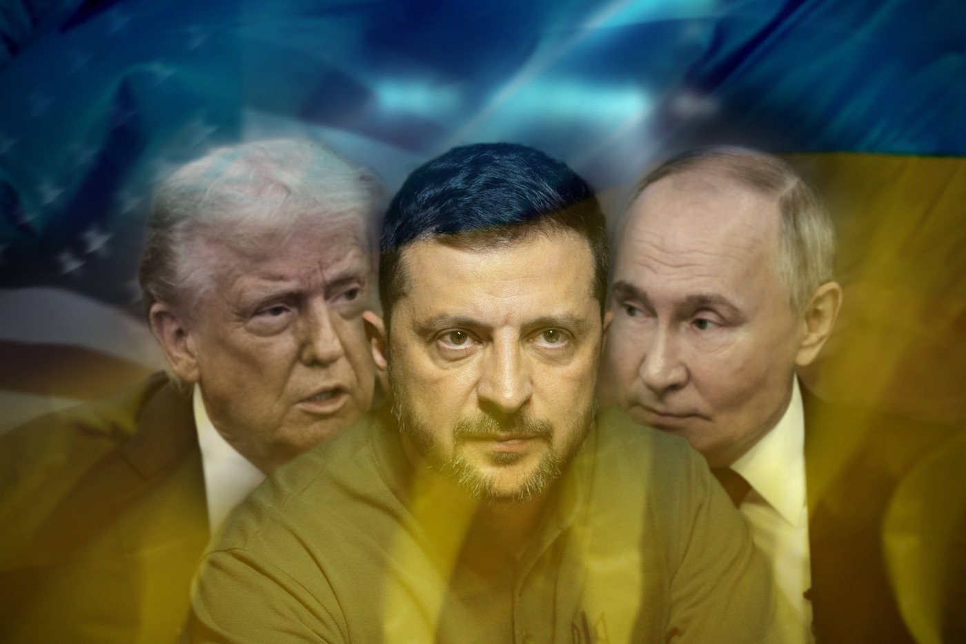 Donald Trump, Volodimir Zelenski, Vladimir Putin