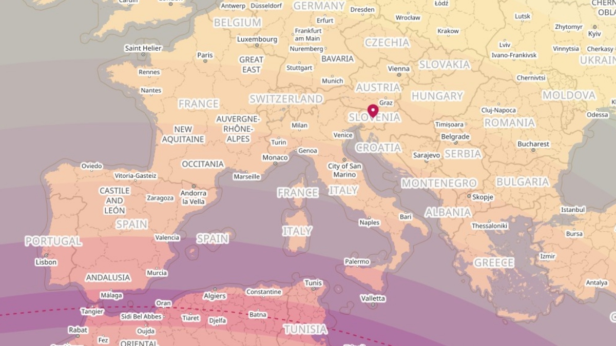 sončni mrk 2. avgust 2027 pot mrka