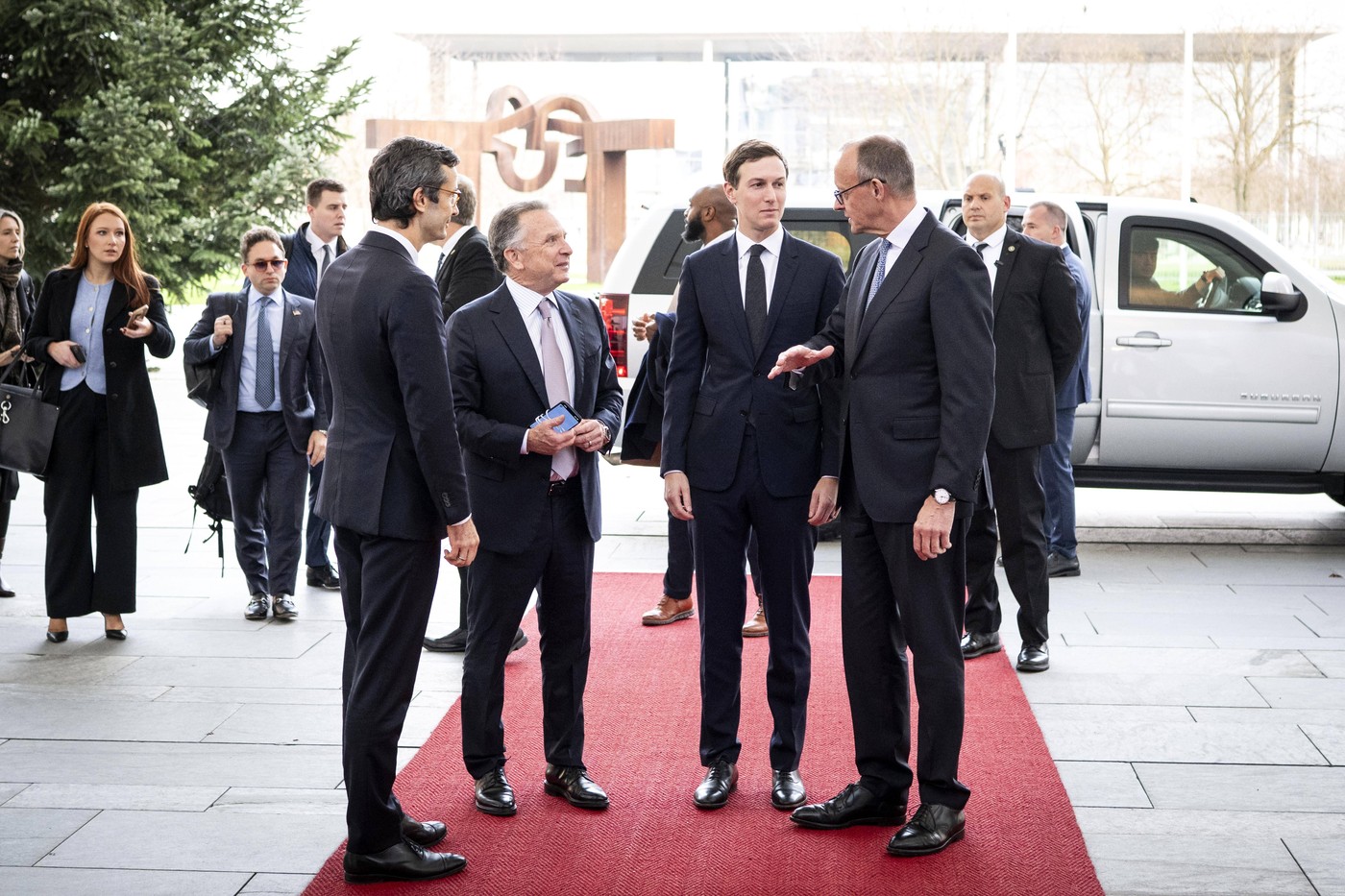 Friedrich Merz, Steve Witkoff in Jared Kushner