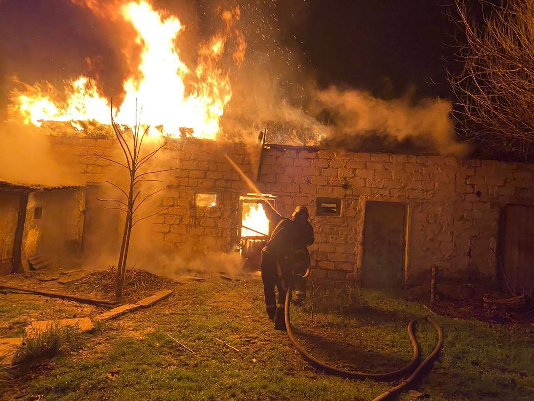 Ruski dron v mestu Krivi Rog v Ukrajini