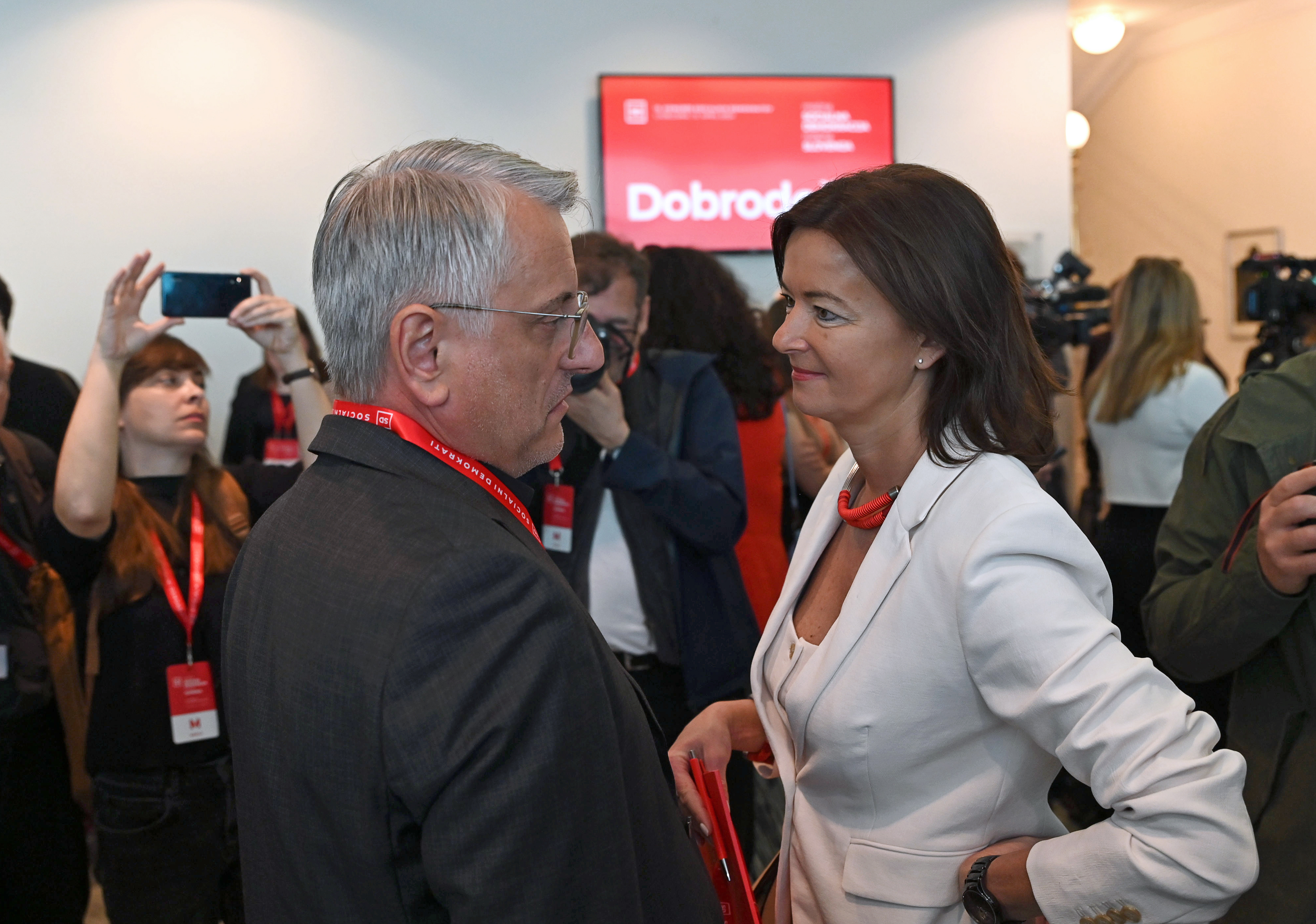 Matjaž Han in Tanja Fajon