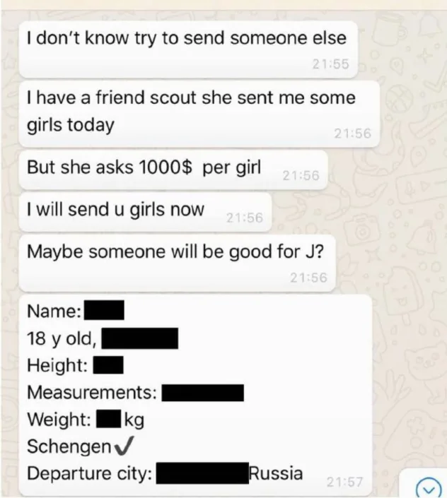 Fotografija iz Epsteinove zapuščine: pogovor o dekletih