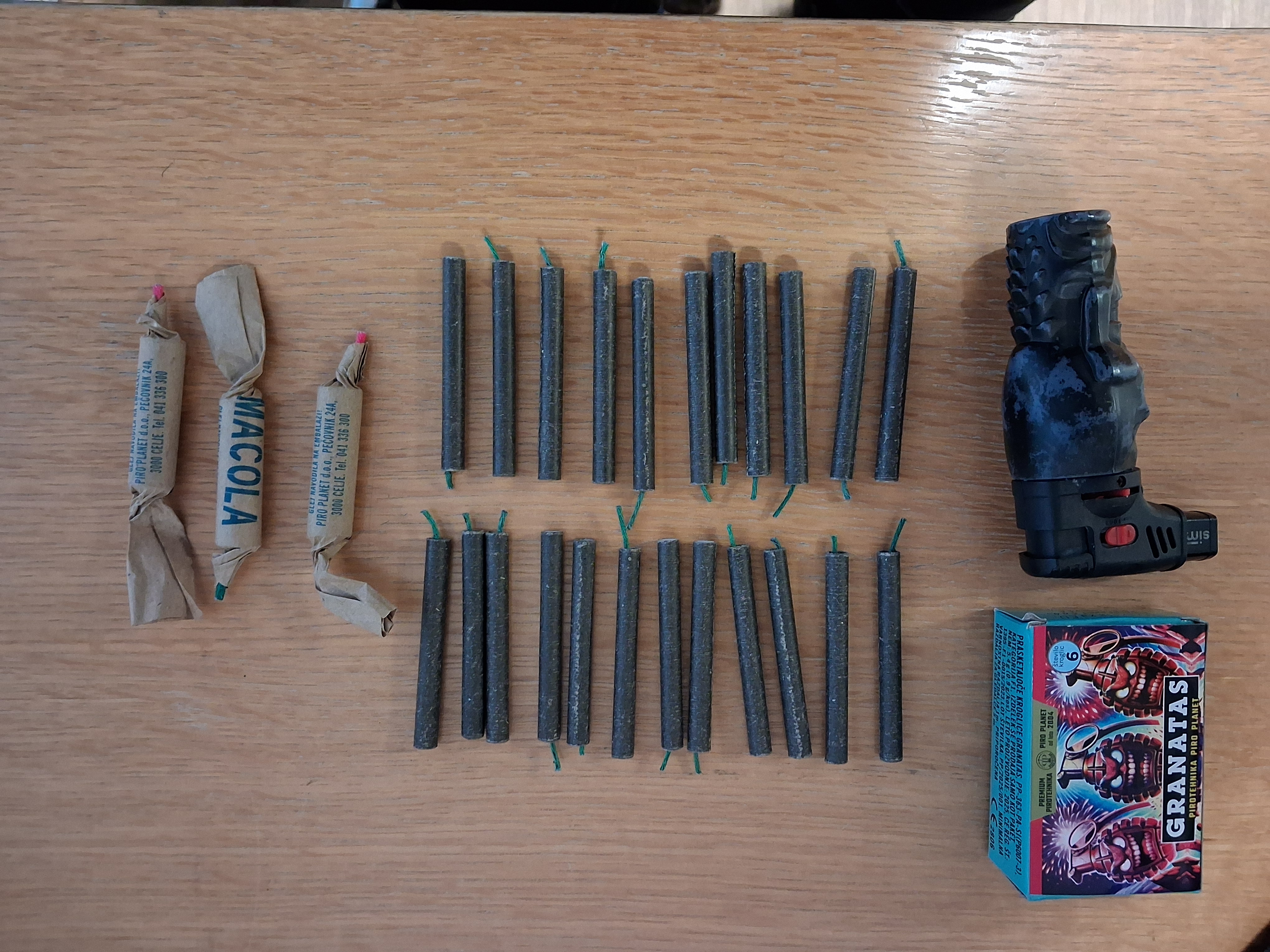 Zaseg pirotehnike na območju PU Murska Sobota