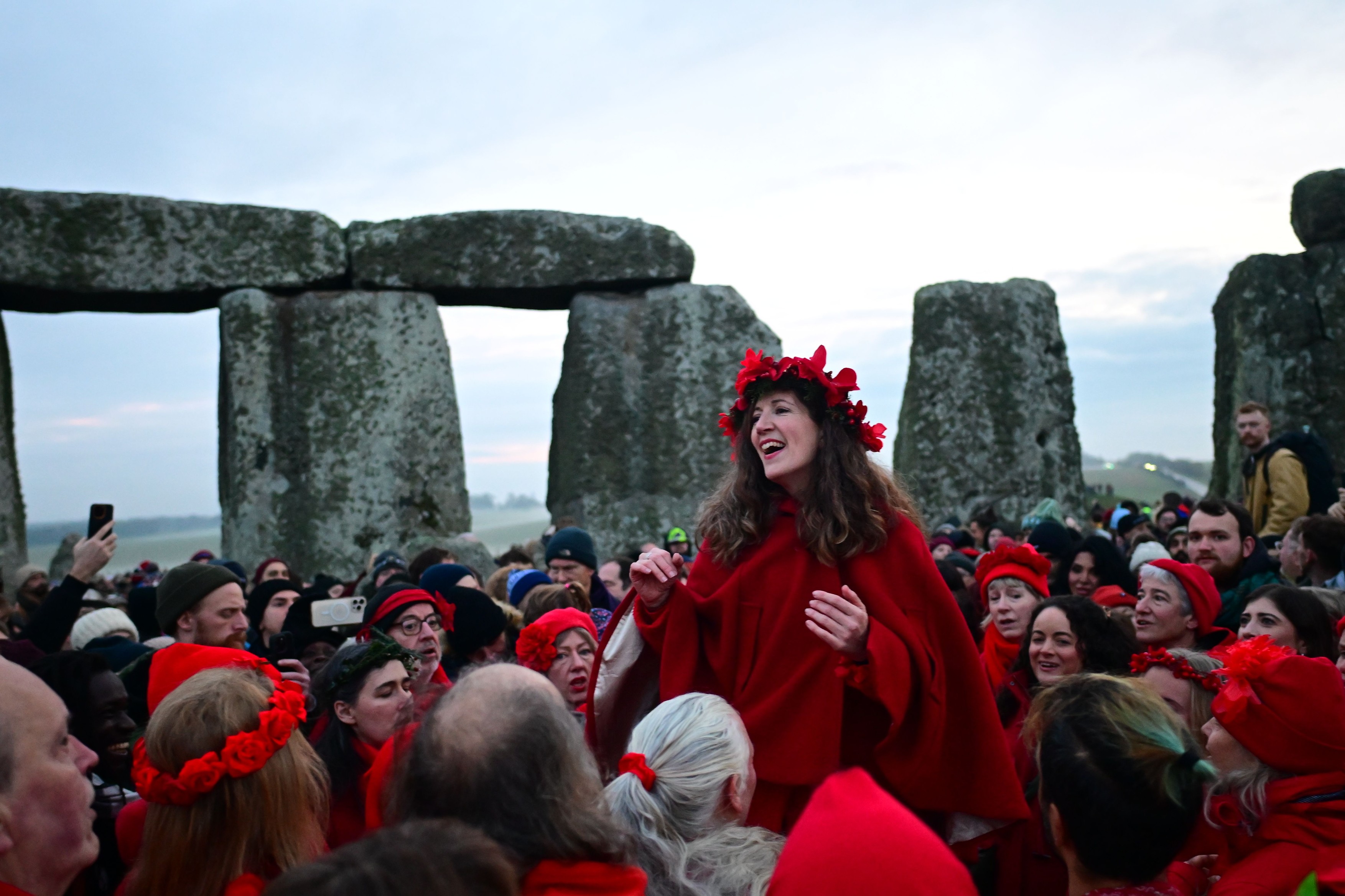 People gather at Stonehenge for the Winter SolsticeWinter Solstice at Stonehenge, Salisbury Plain, Wiltshire, UK - 21 Dec 2025,Image: 1060795399, License: Rights-managed, Restrictions: , Model Release: no