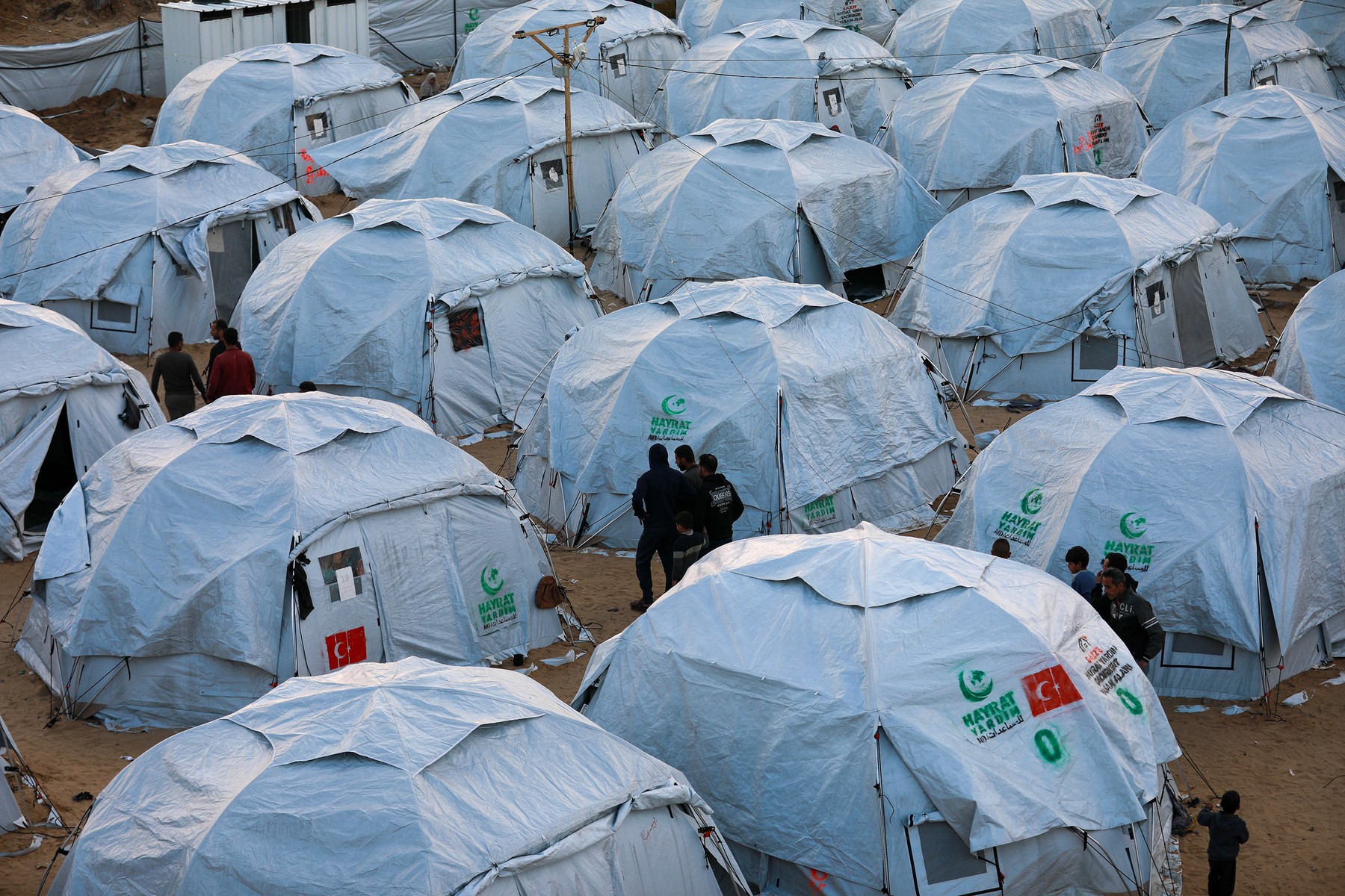 Zima v taborišču Džabalija v Gazi