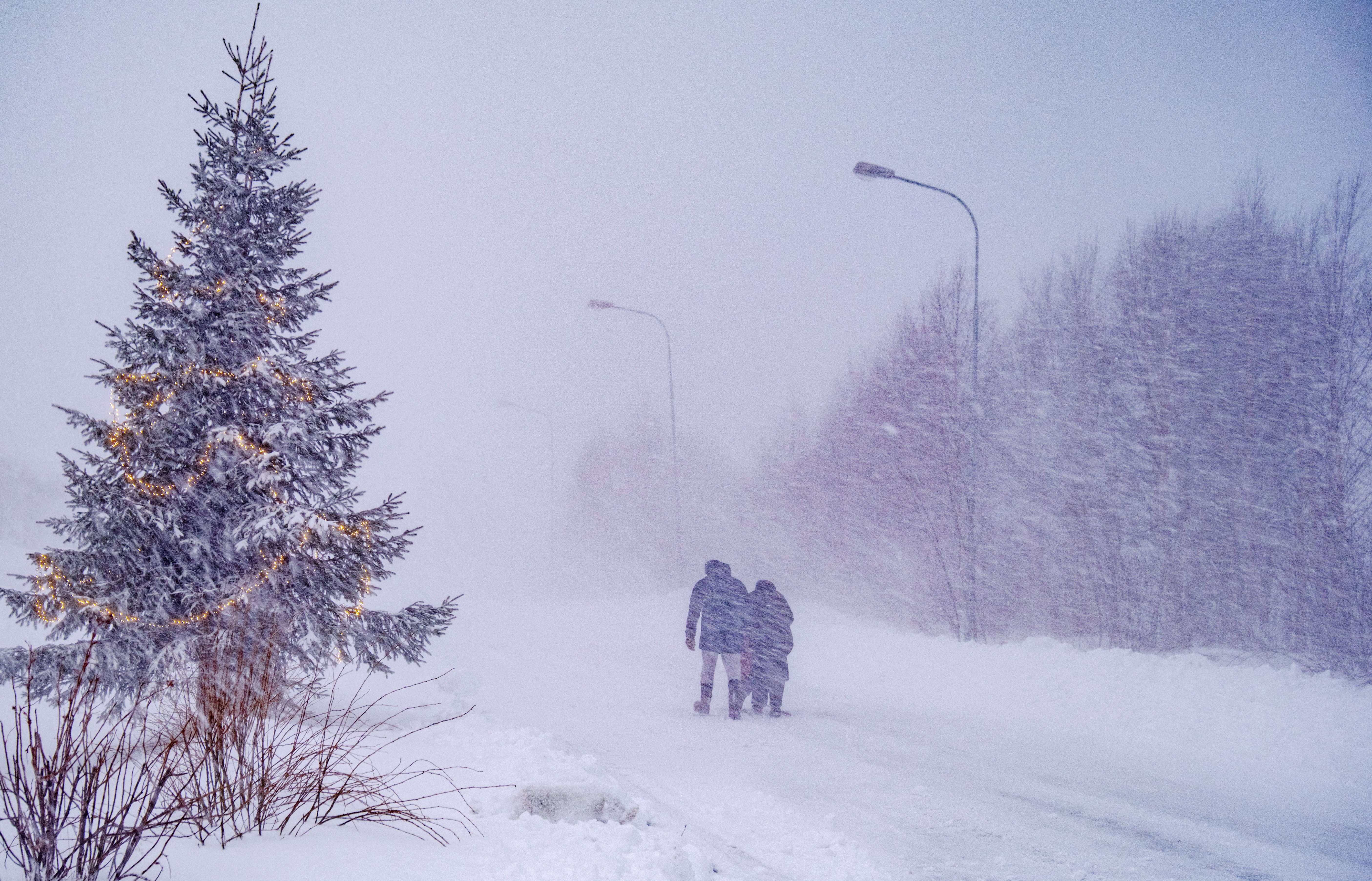 Snežna nevihta Johannes na Švedskem