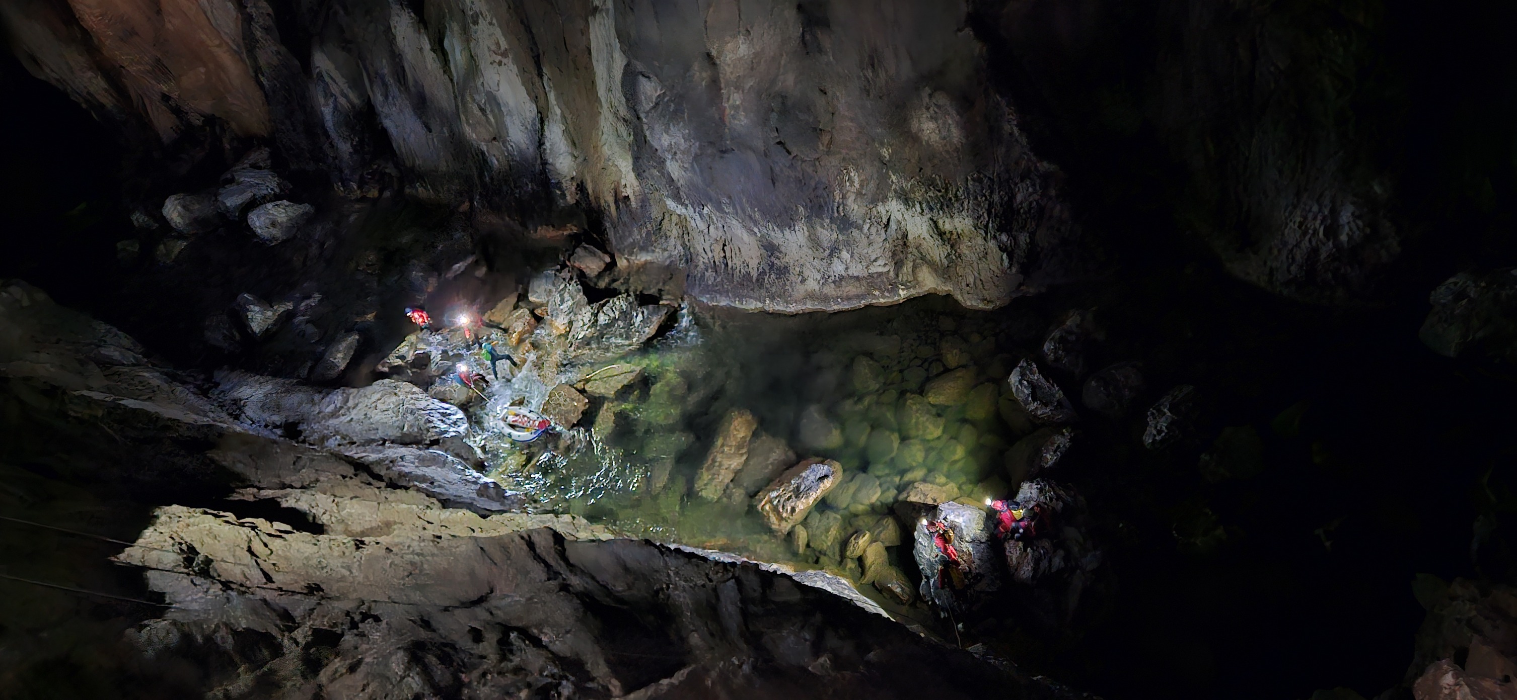 Priprava na transport v Škocjanskih jamah