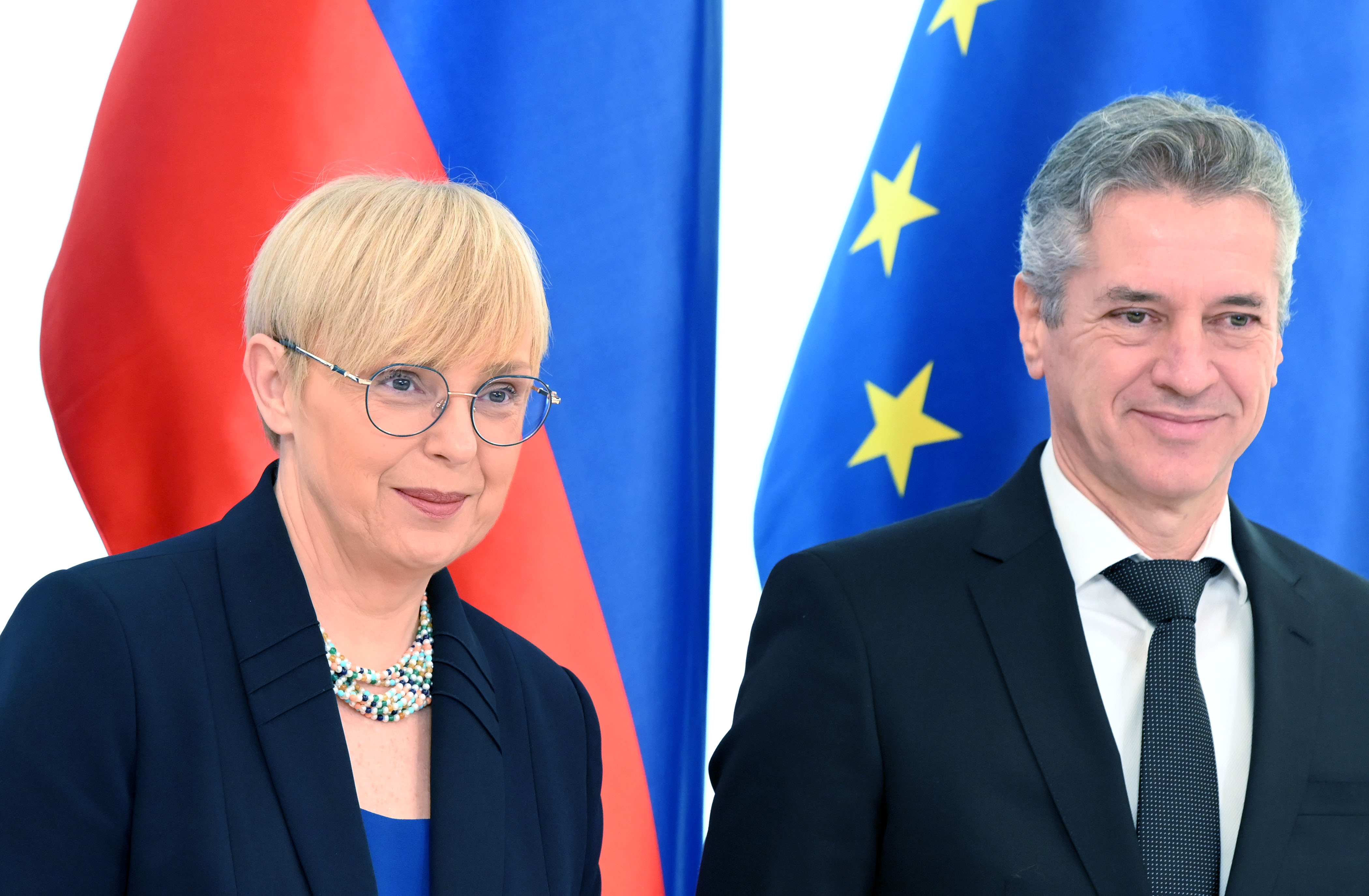 Predsednik vlade Robert Golob in predsednica Republike Slovenije Nataša Pirc Musar