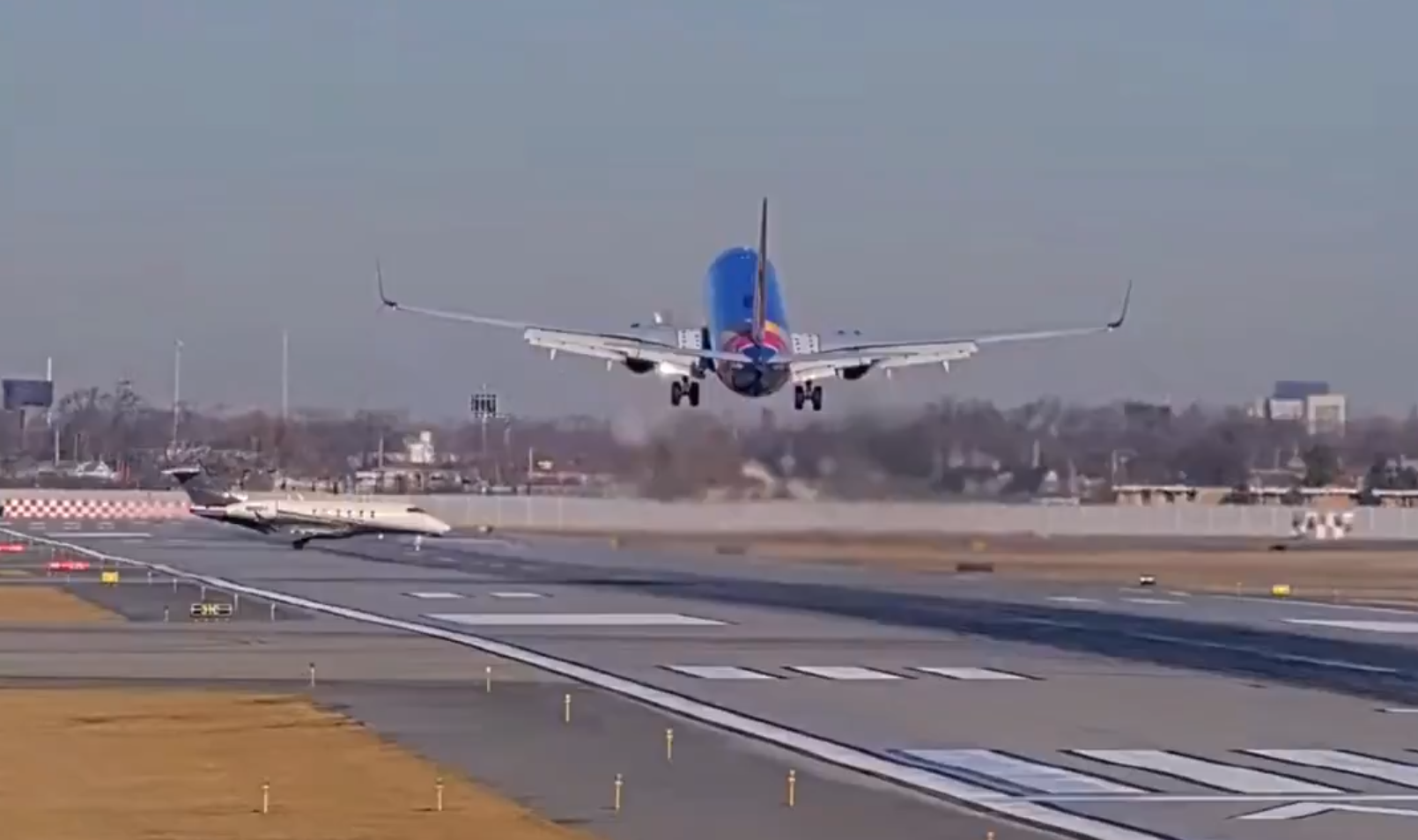 southwest airlines, zasebno letalo, chicago midway, trčenje