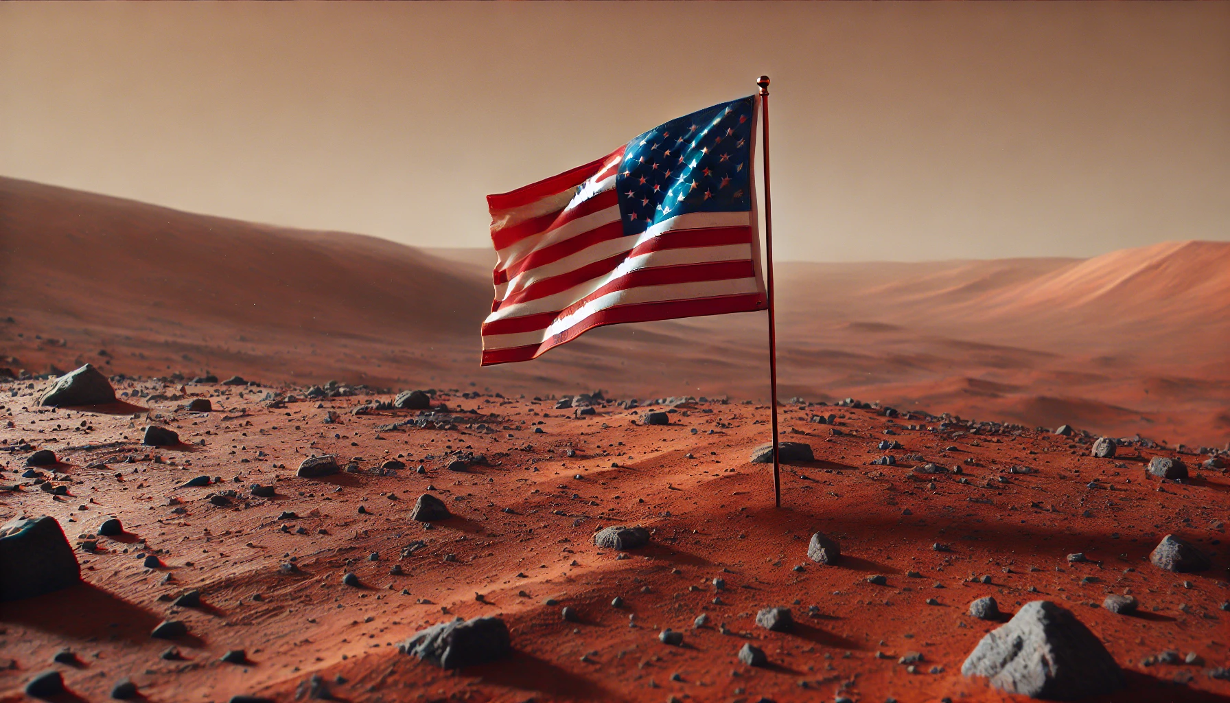 Ameriška zastava, Mars, umetna inteligenca