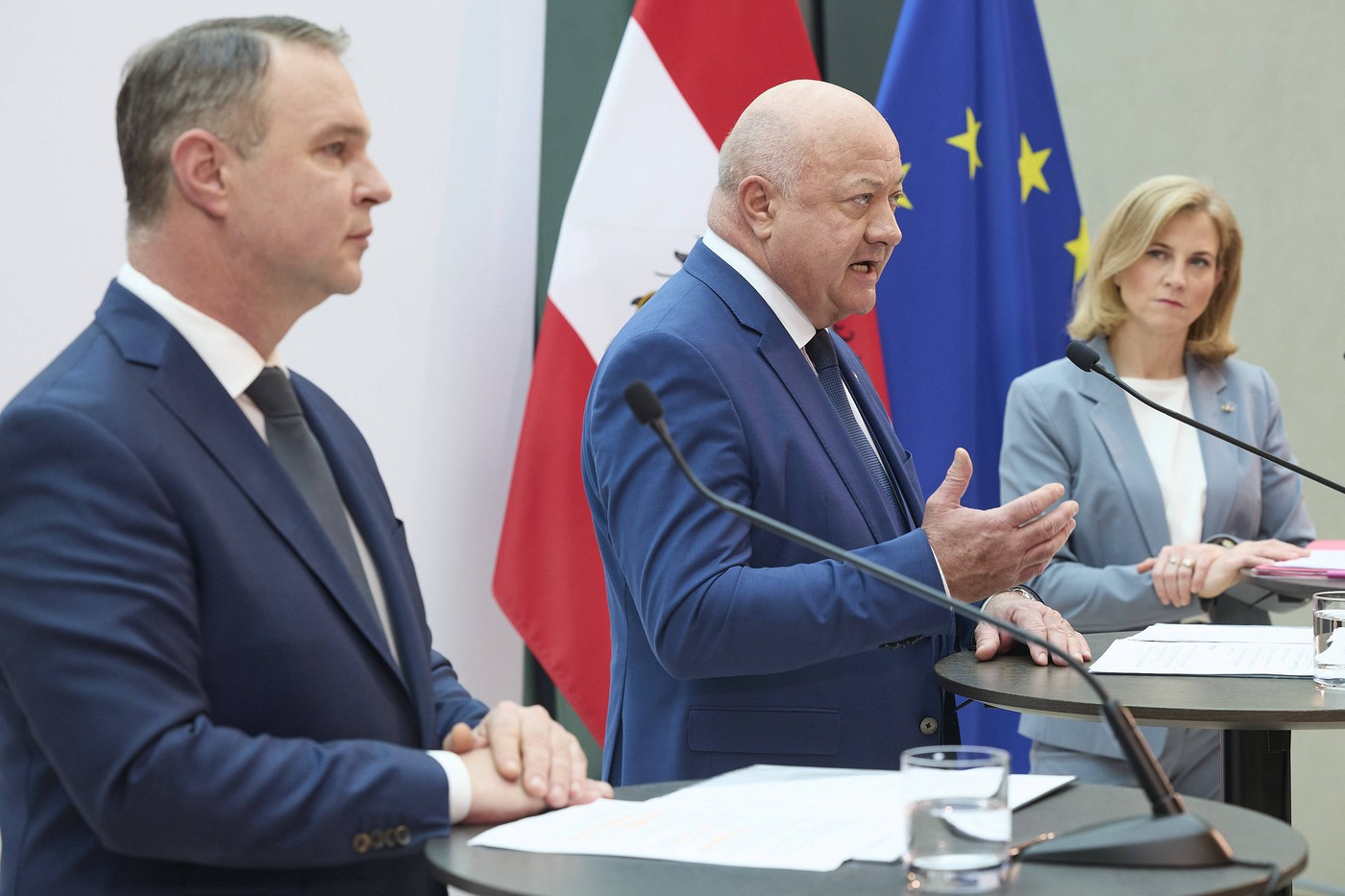 avstrija, koalicija, christian stocker, övp, spö, neos