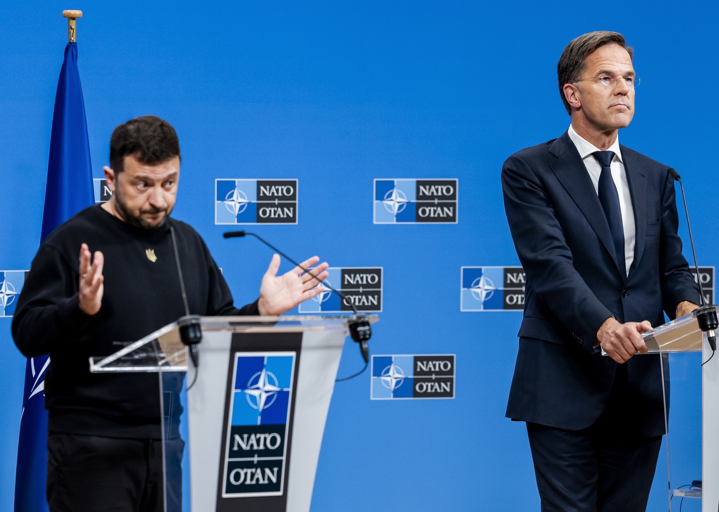 Volodimir Zelenski in mark Rutte