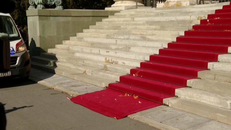 Državljani v stavbo skupščine metali jajca. (Foto: N1)