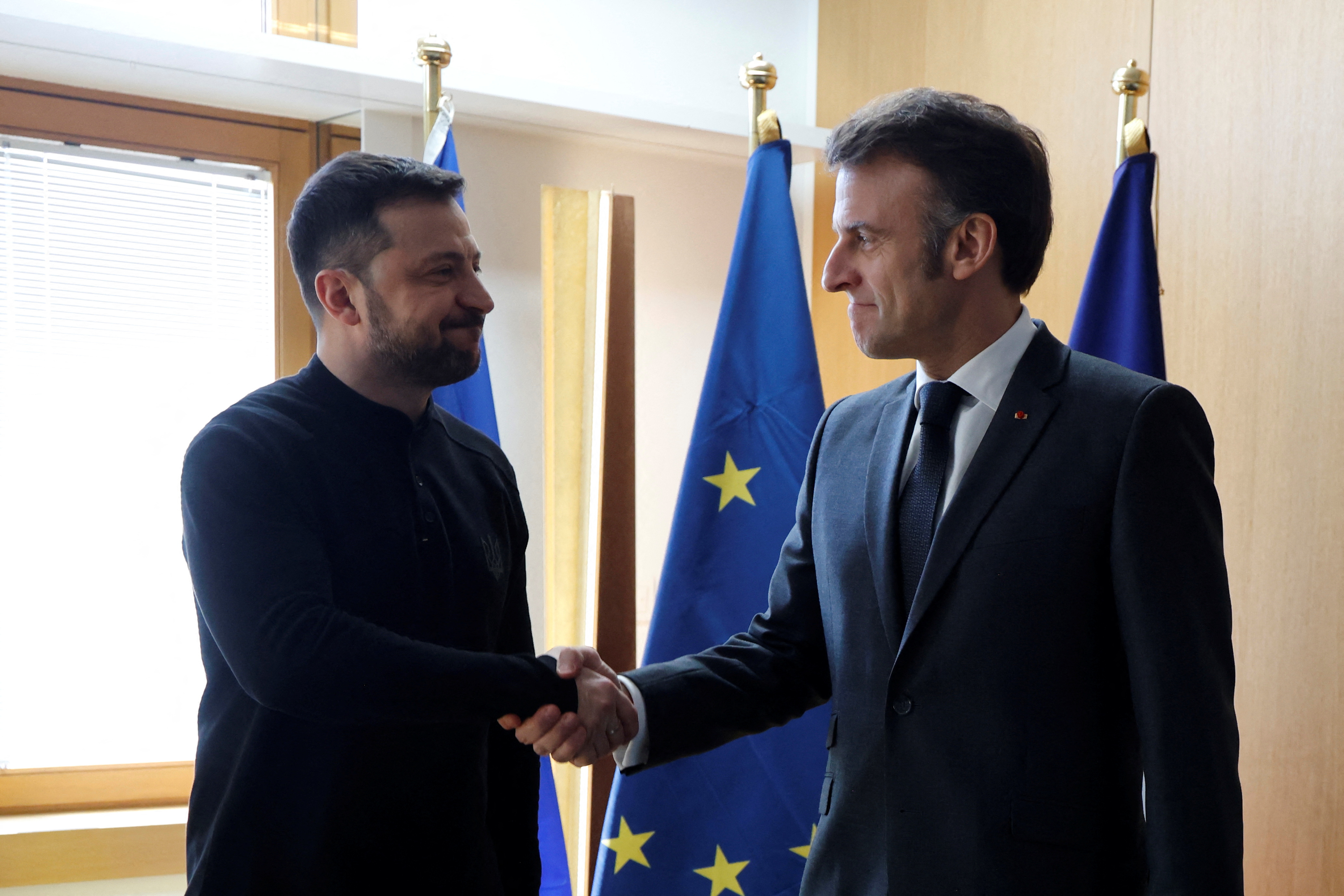 volodimir zelenski, emmanuel macron