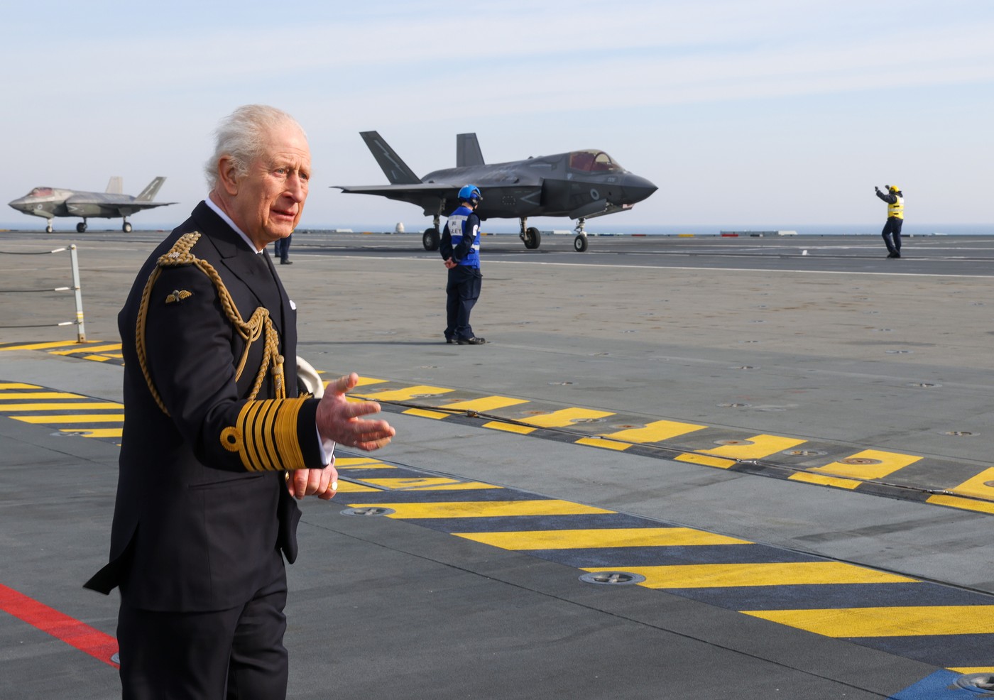 King Charles III visits HMS Prince of Wales