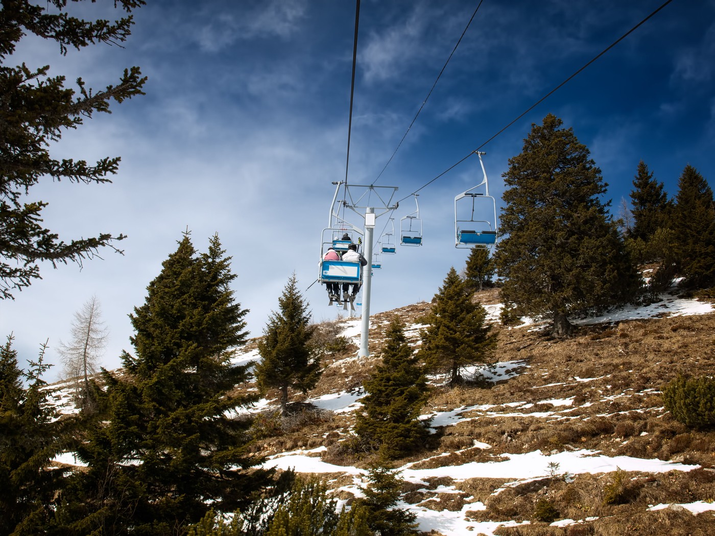 topla zima, podnebne spremembe, sedežnica