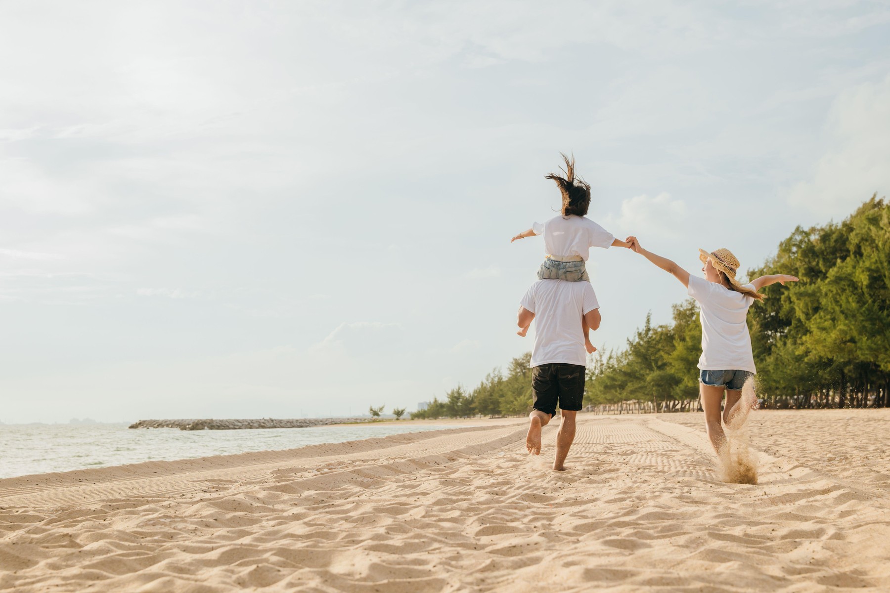 družina, plaža. počitnice
