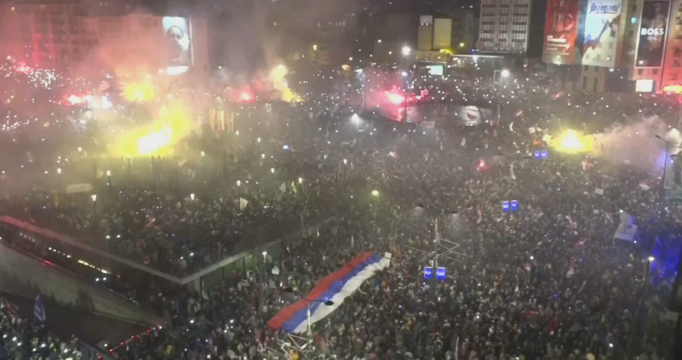 Posnetek s trga Slavija (Foto: N1 Srbija)