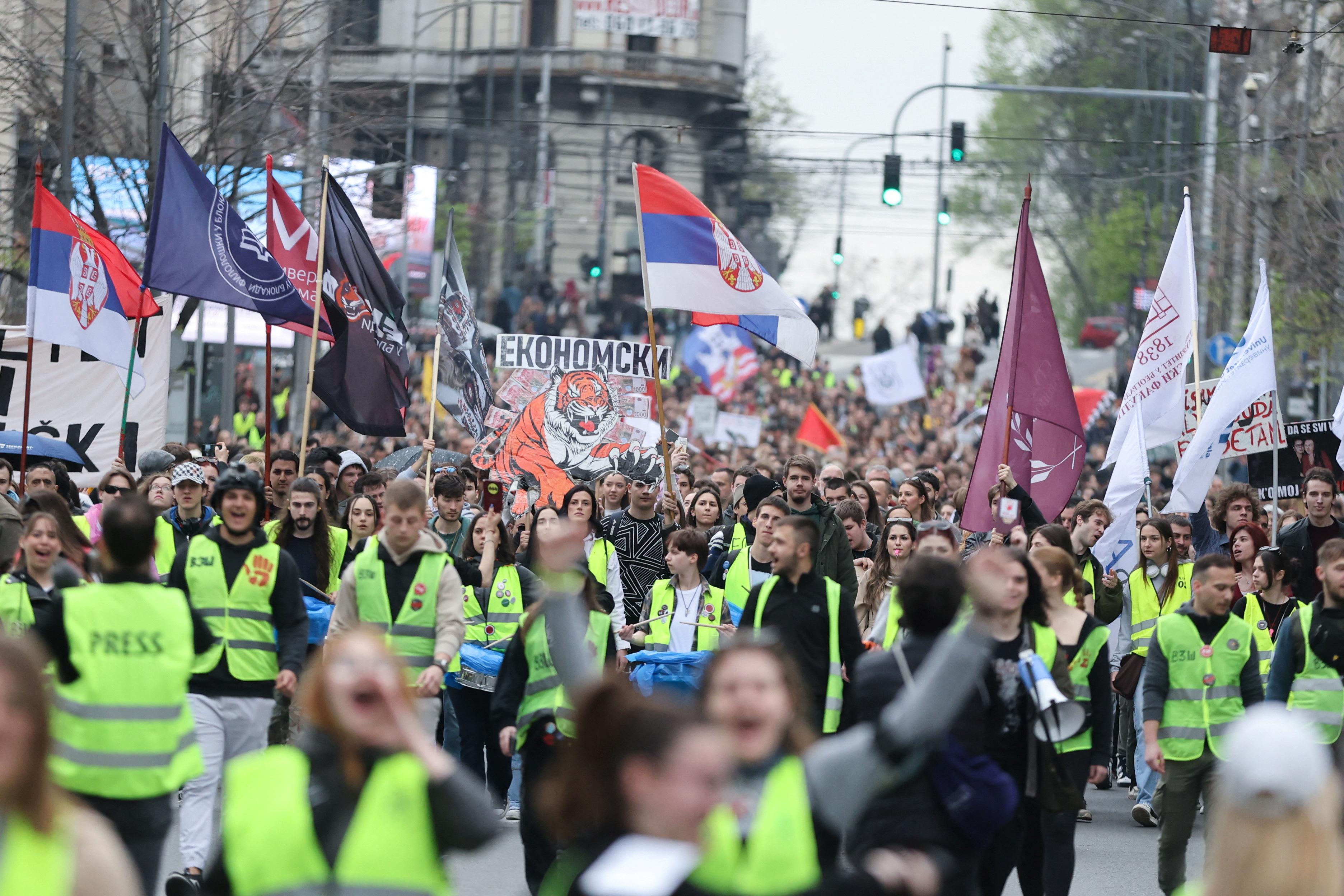 protest, Beograd, študentje