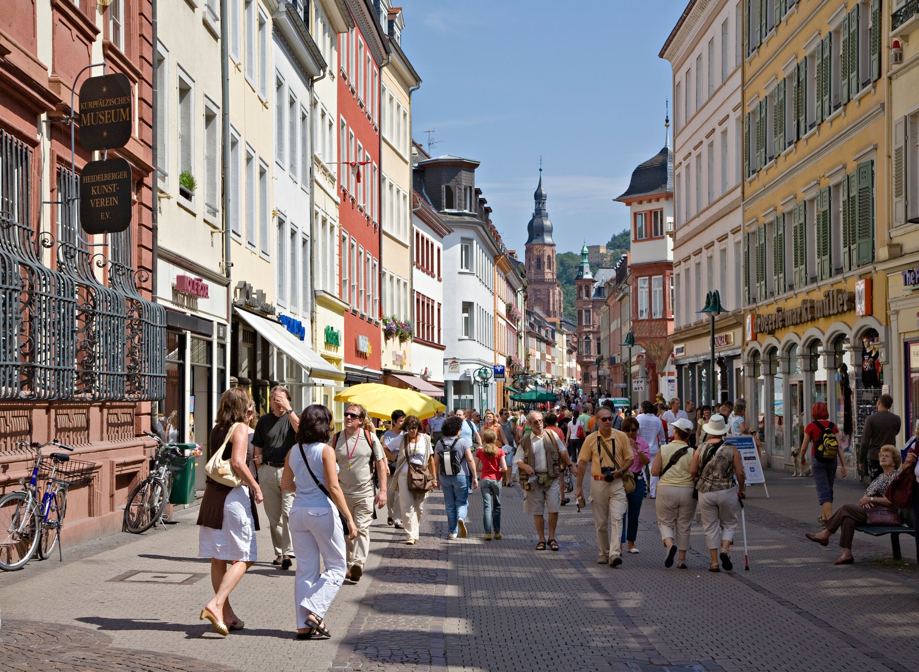 ulica, ljudje, Nemčija, poletje