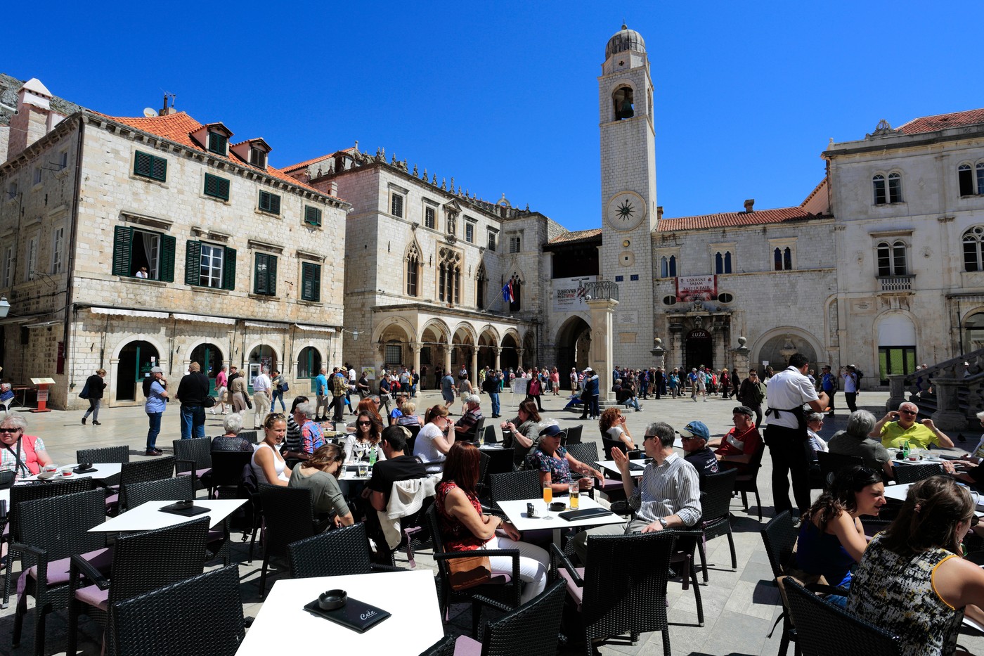 Dubrovnik, turisti, Hrvaška, Dalmacija