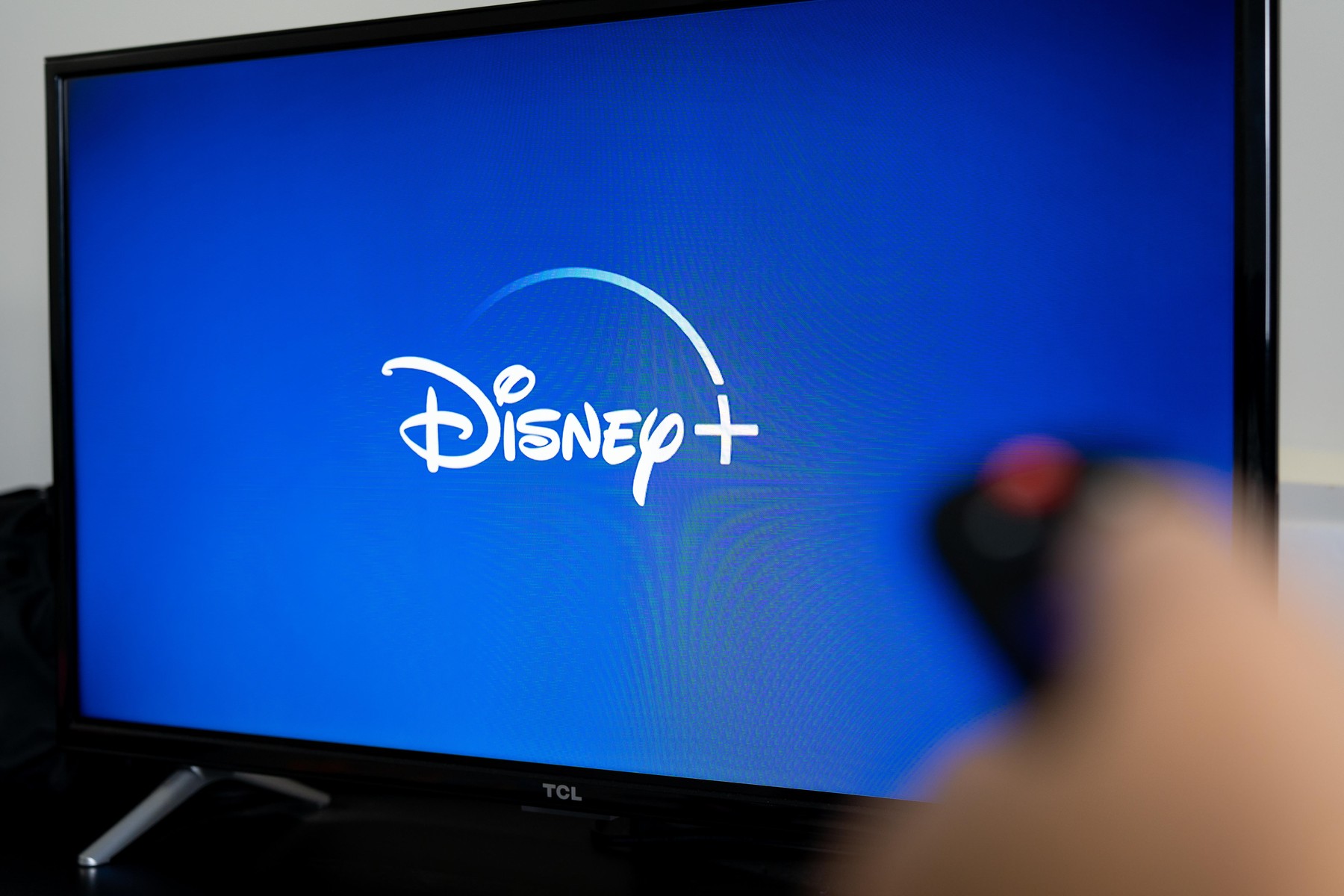 Online video streaming Disney plus screen on TV