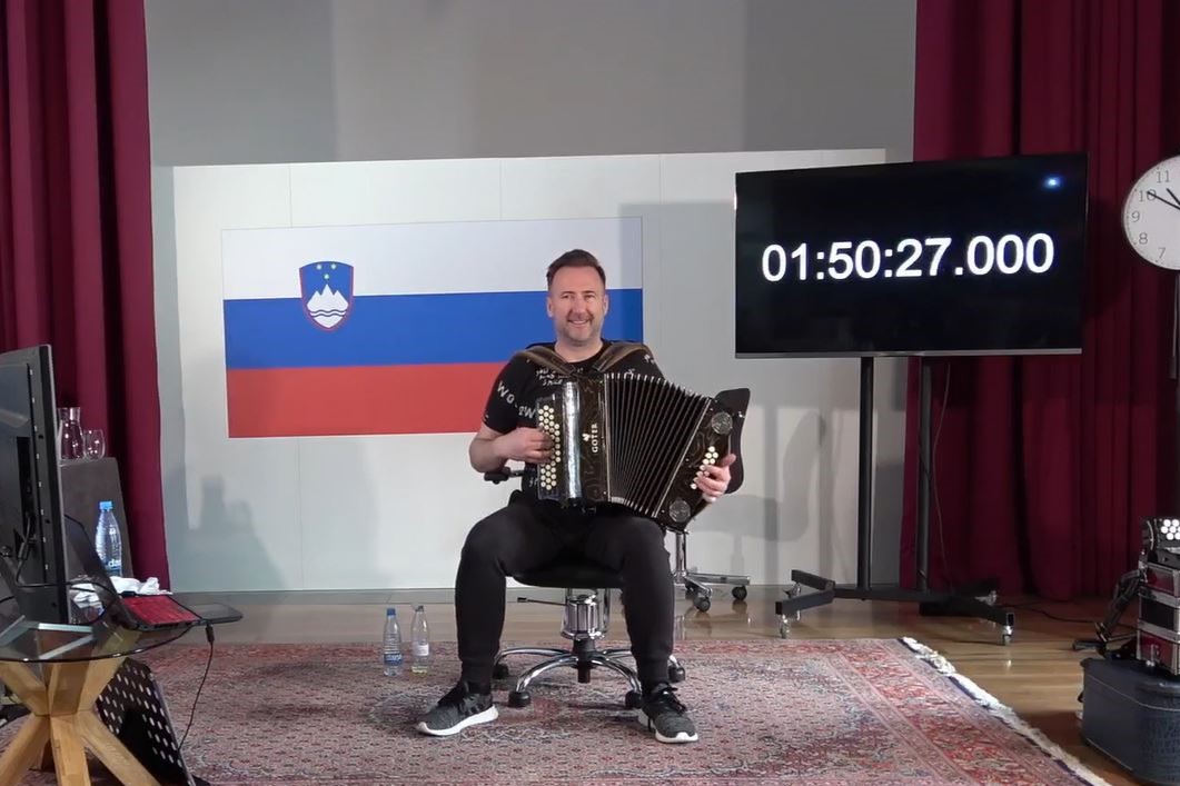 Robert Goter, harmonika, rekord