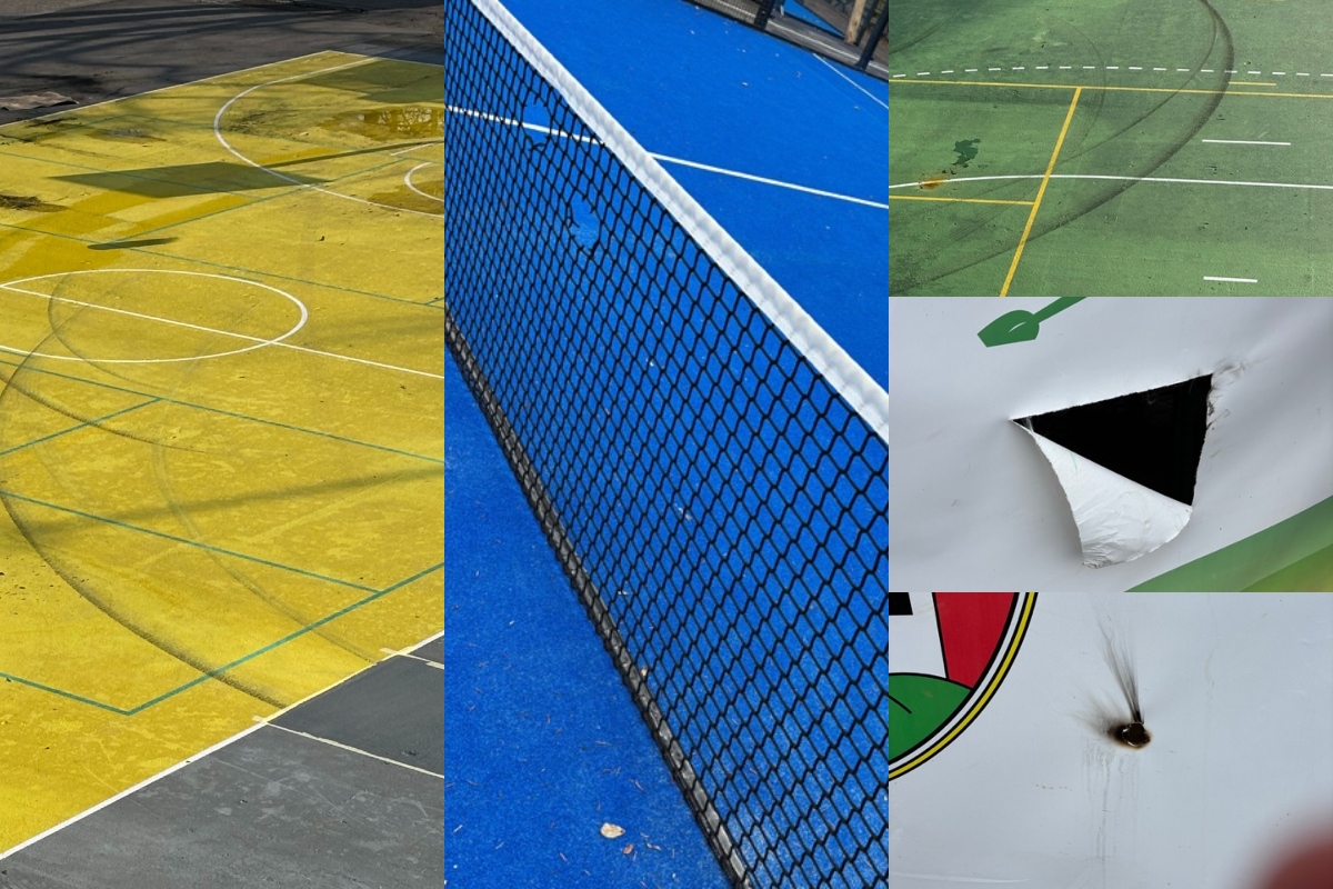 vandalizem v Tivoliju