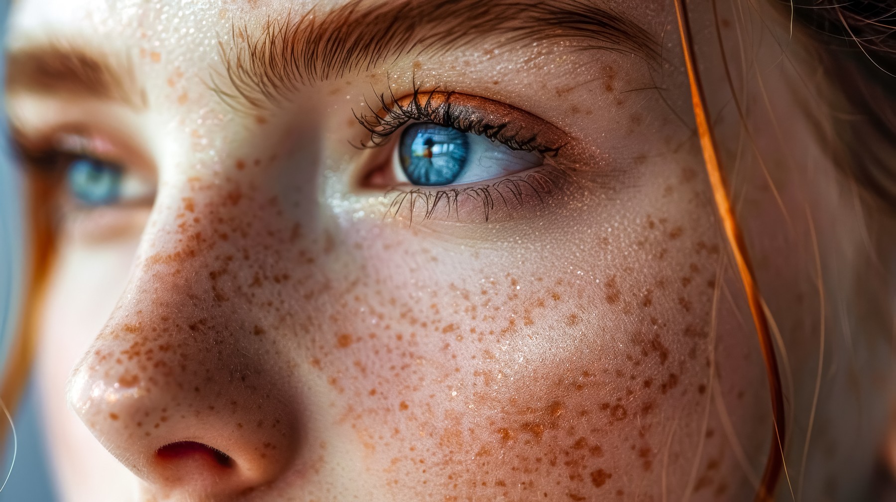 ženska, oči, modre oči