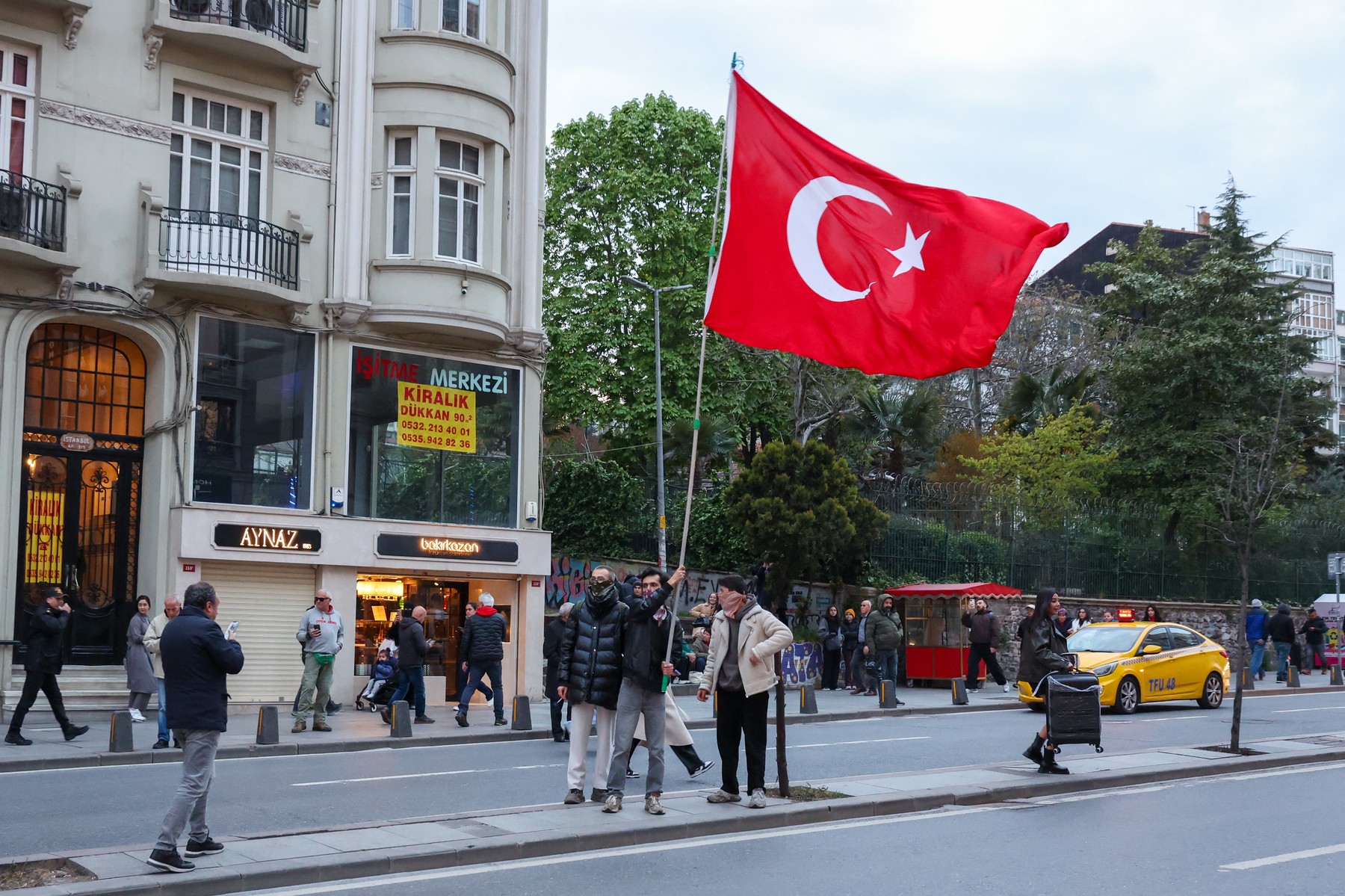 Protestniki v istanbulskem okrožju Silivri