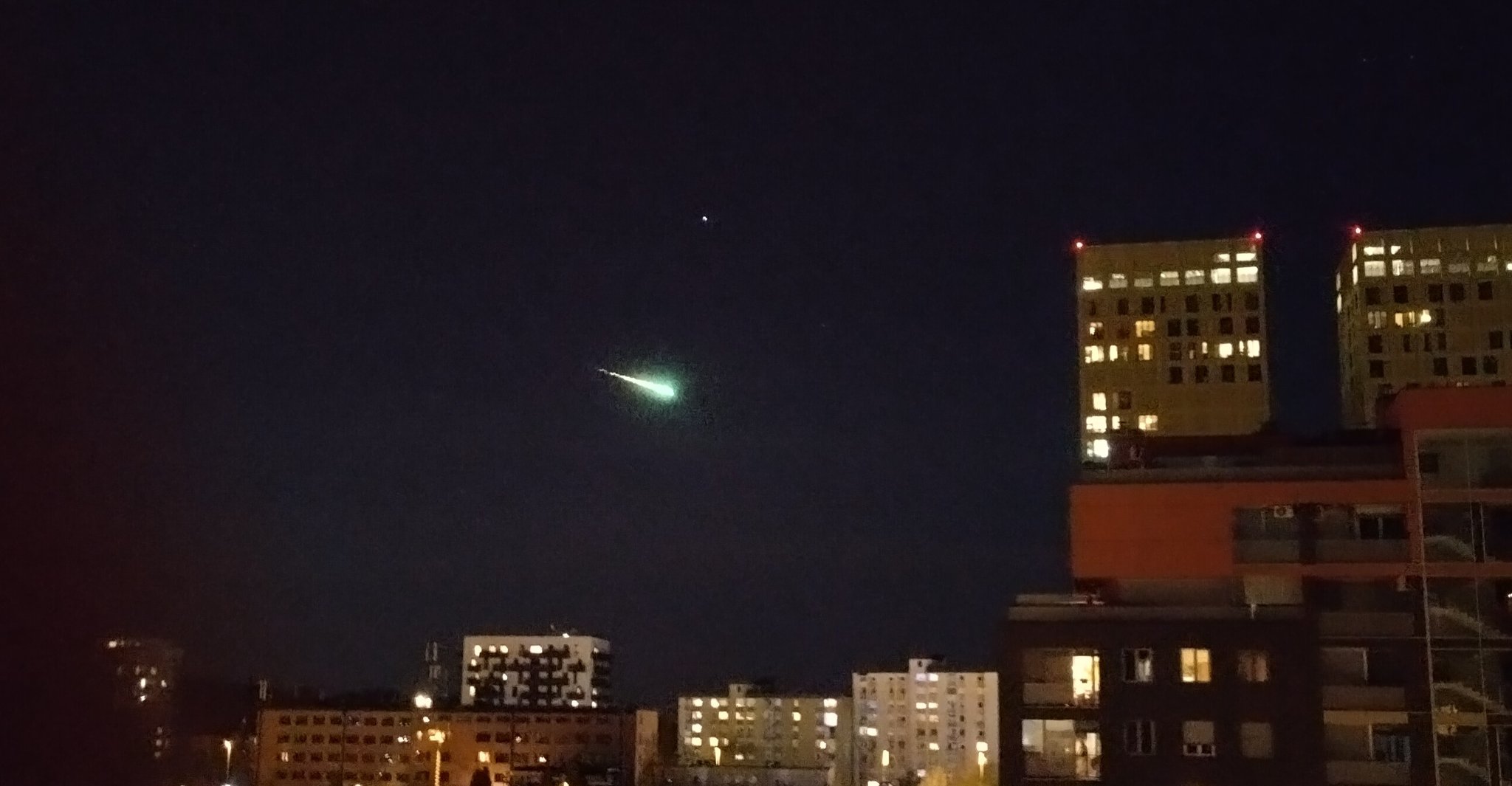 bolid, meteor, Ljubljana
