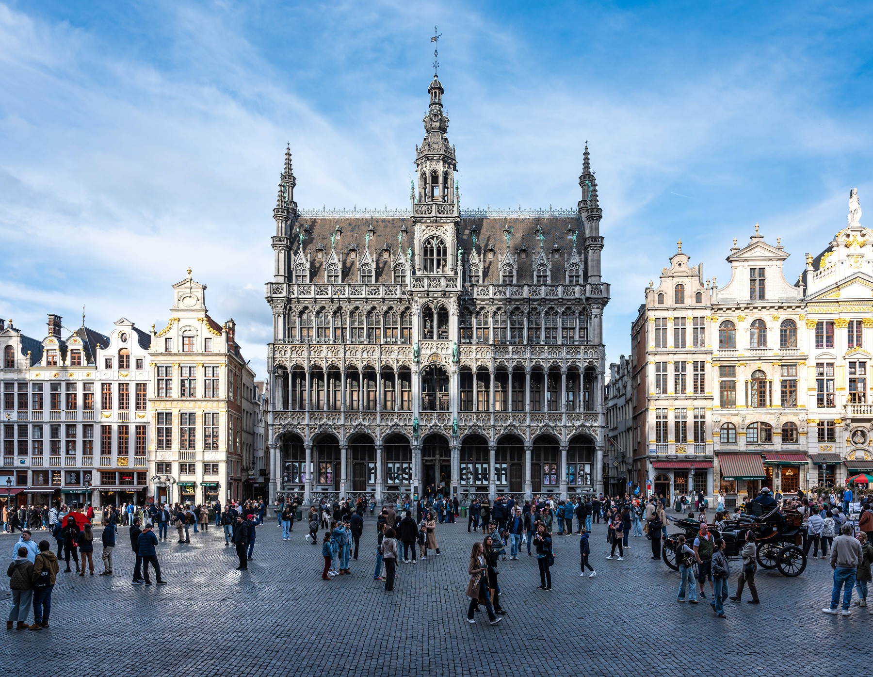 Facade of the Museum of the City of Brussels at Grand Place, Brussels city center, Belgium, March 23, 2025
