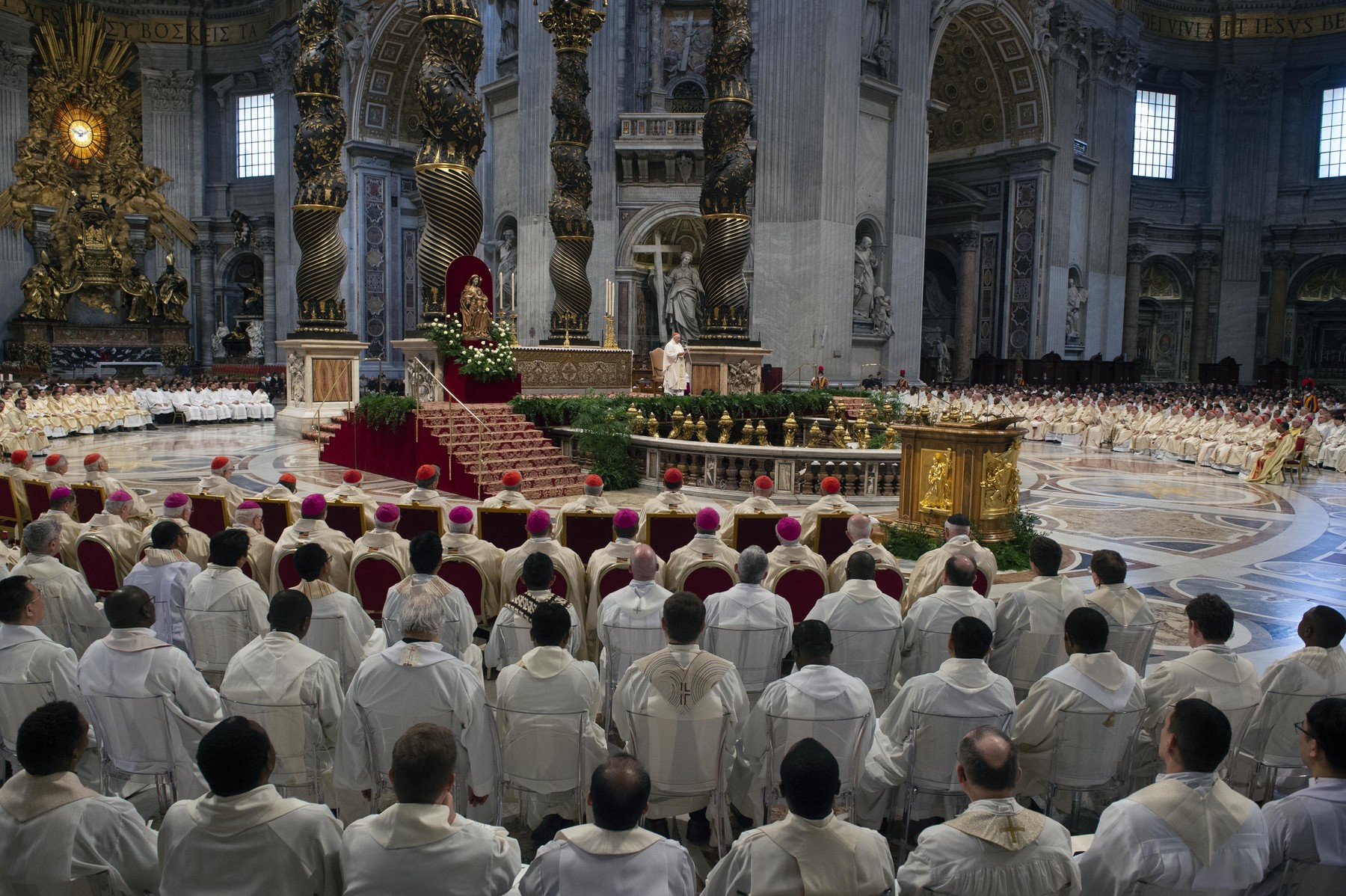 Prizor iz Vatikana na veliki četrtek