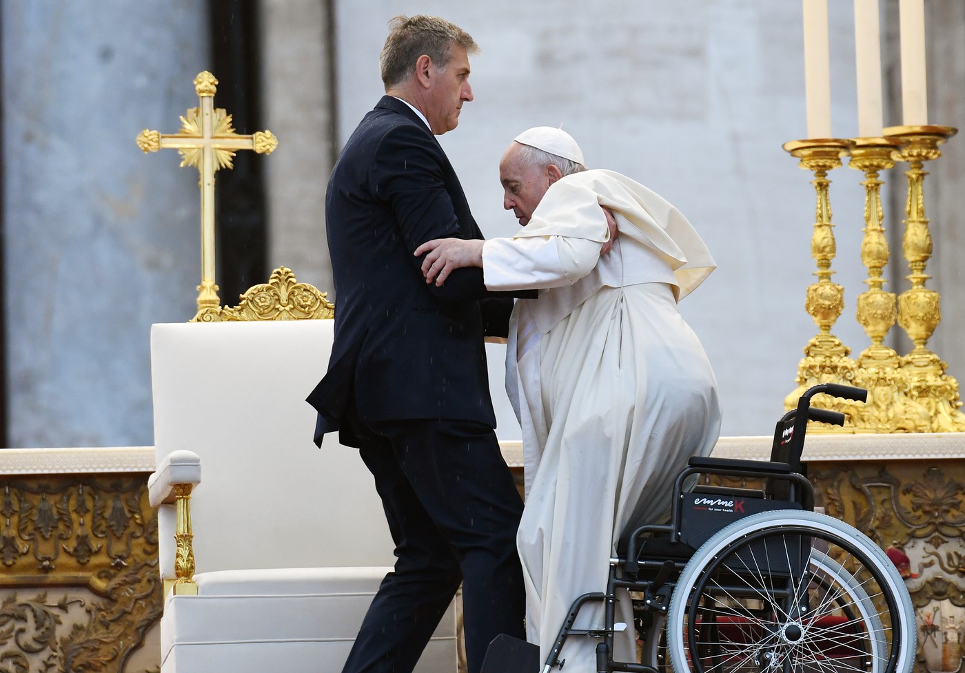 Papež Frančišek ob beatifikacijo papeža, Janeza Pavla I. 2022 (Foto: PROFIMEDIA)