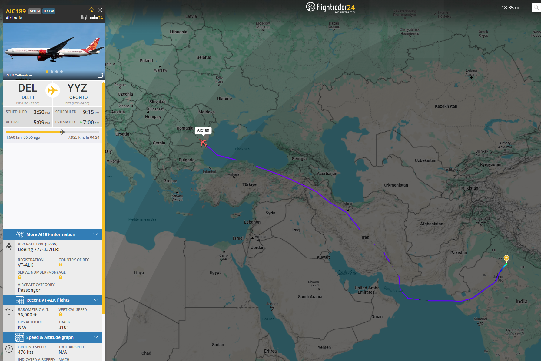 avionski obvoz, pakistan, indija