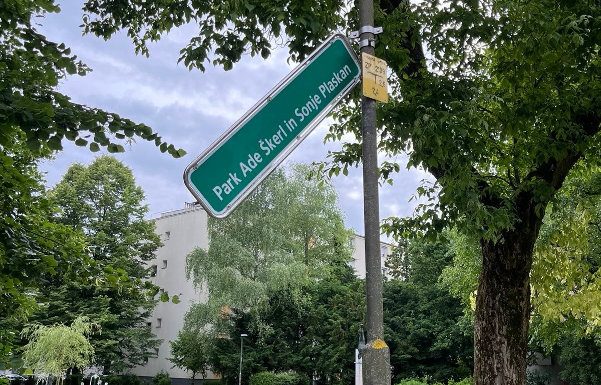 Vandalizem v parku Sonje in Ade