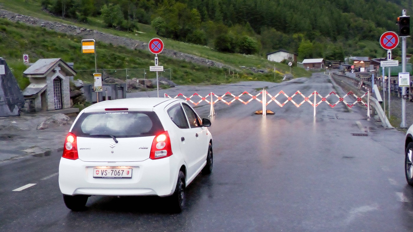 Plaz v vasi Blatten v Švici