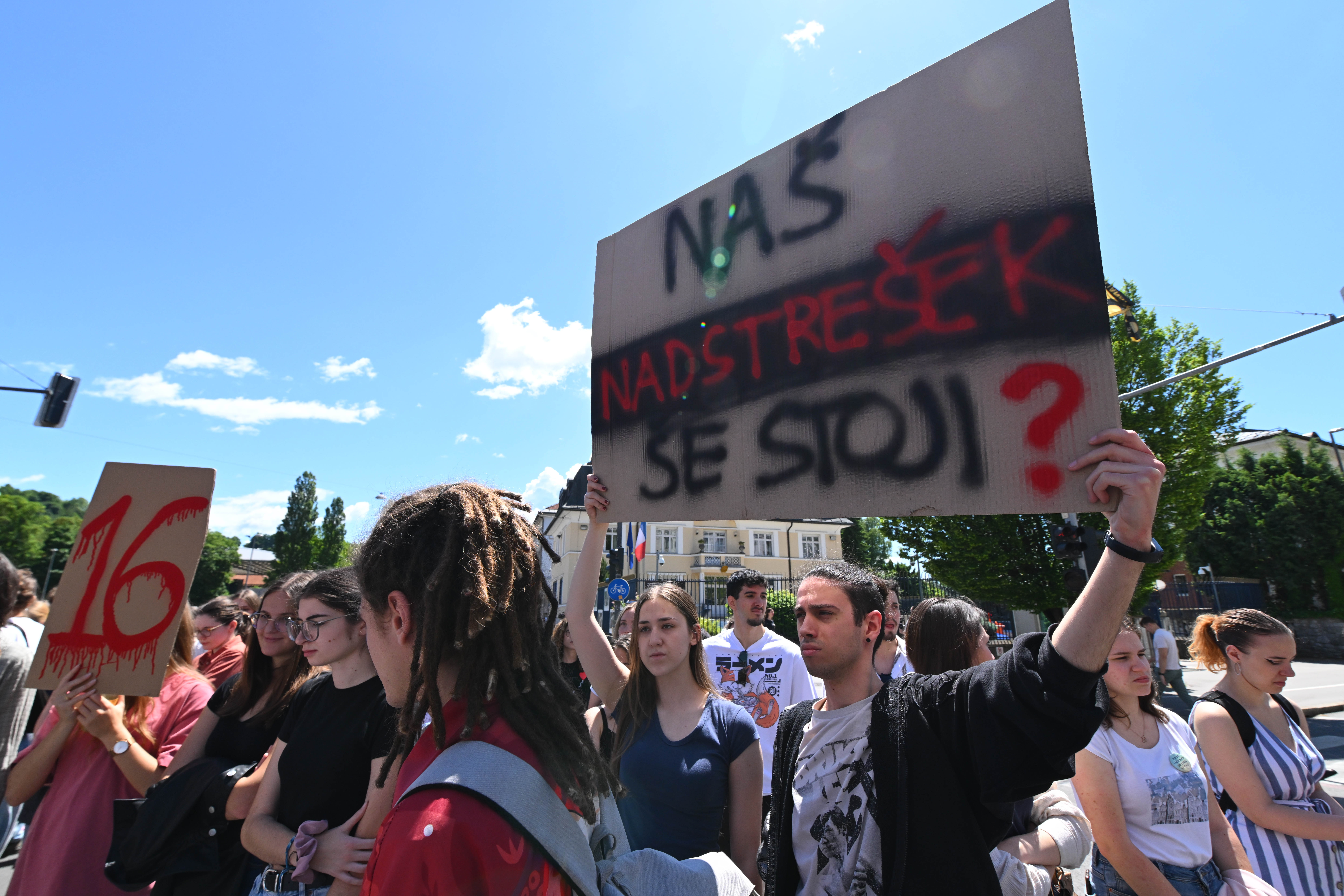 Blokada križišča pri Filozofski fakulteti v Ljubljani