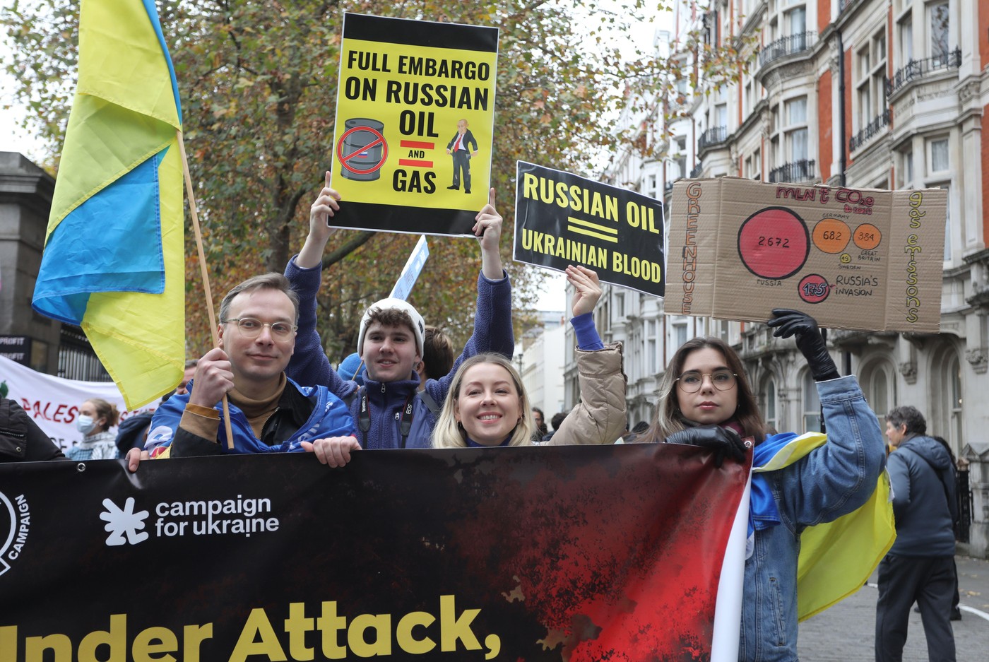 Protest proti uvozu ruske nafte