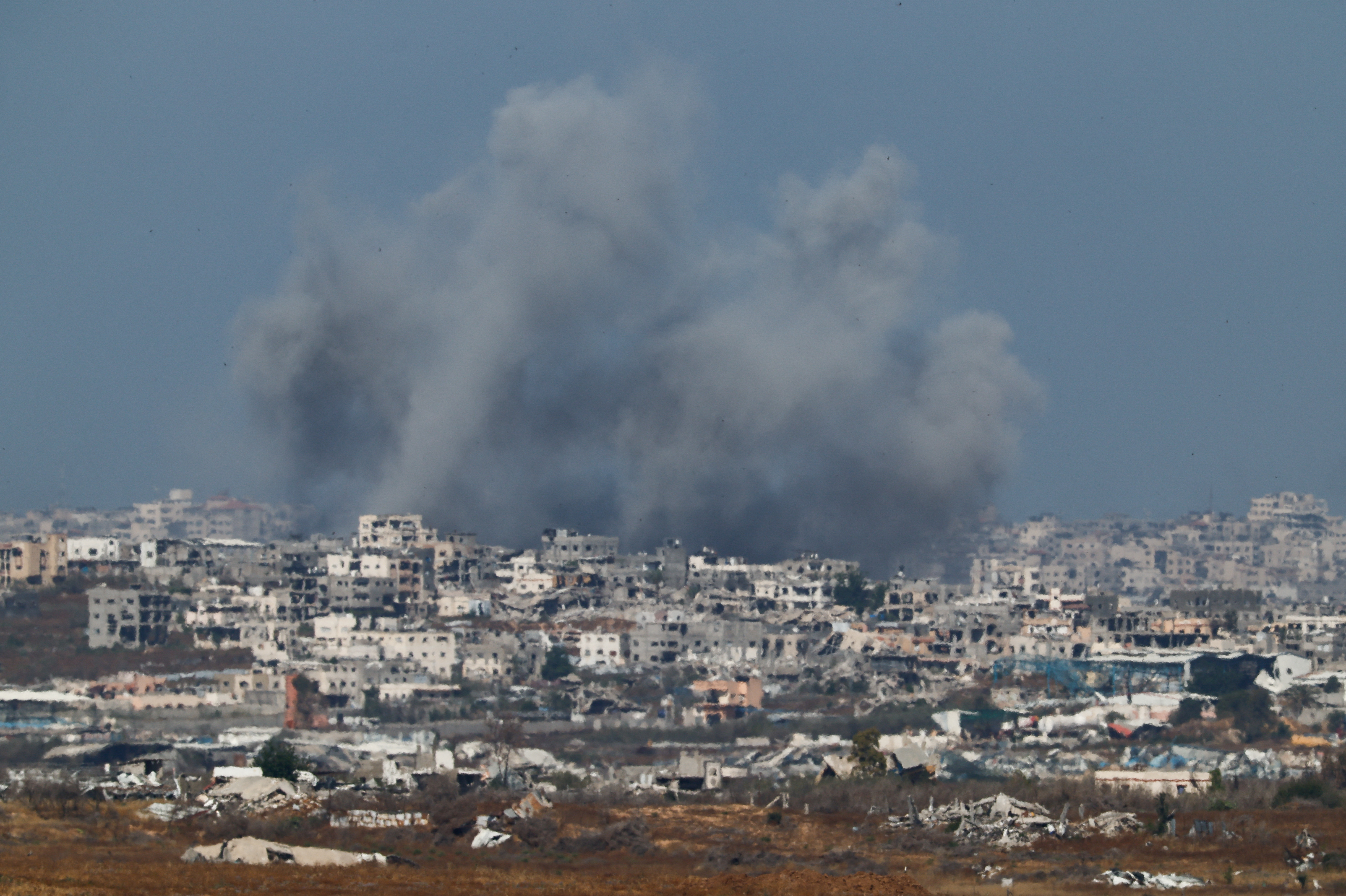 Iz Gaze se po napadu dviga dim