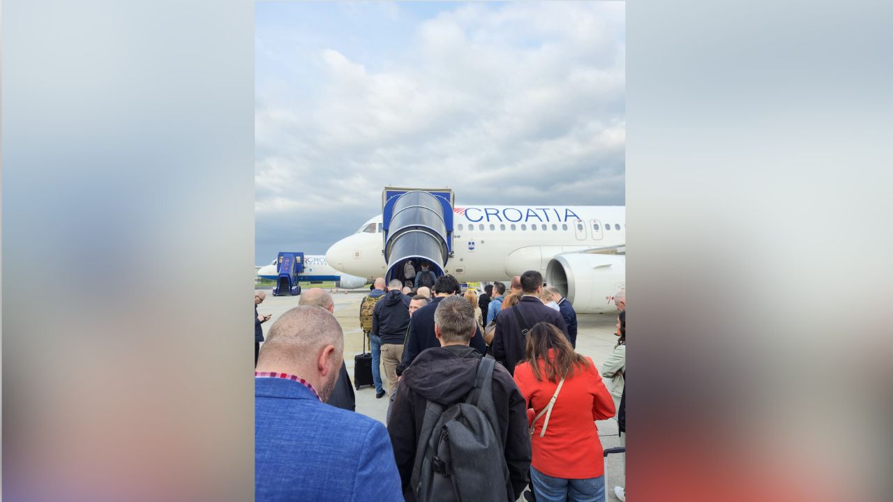 Drama na letališču v Zagrebu