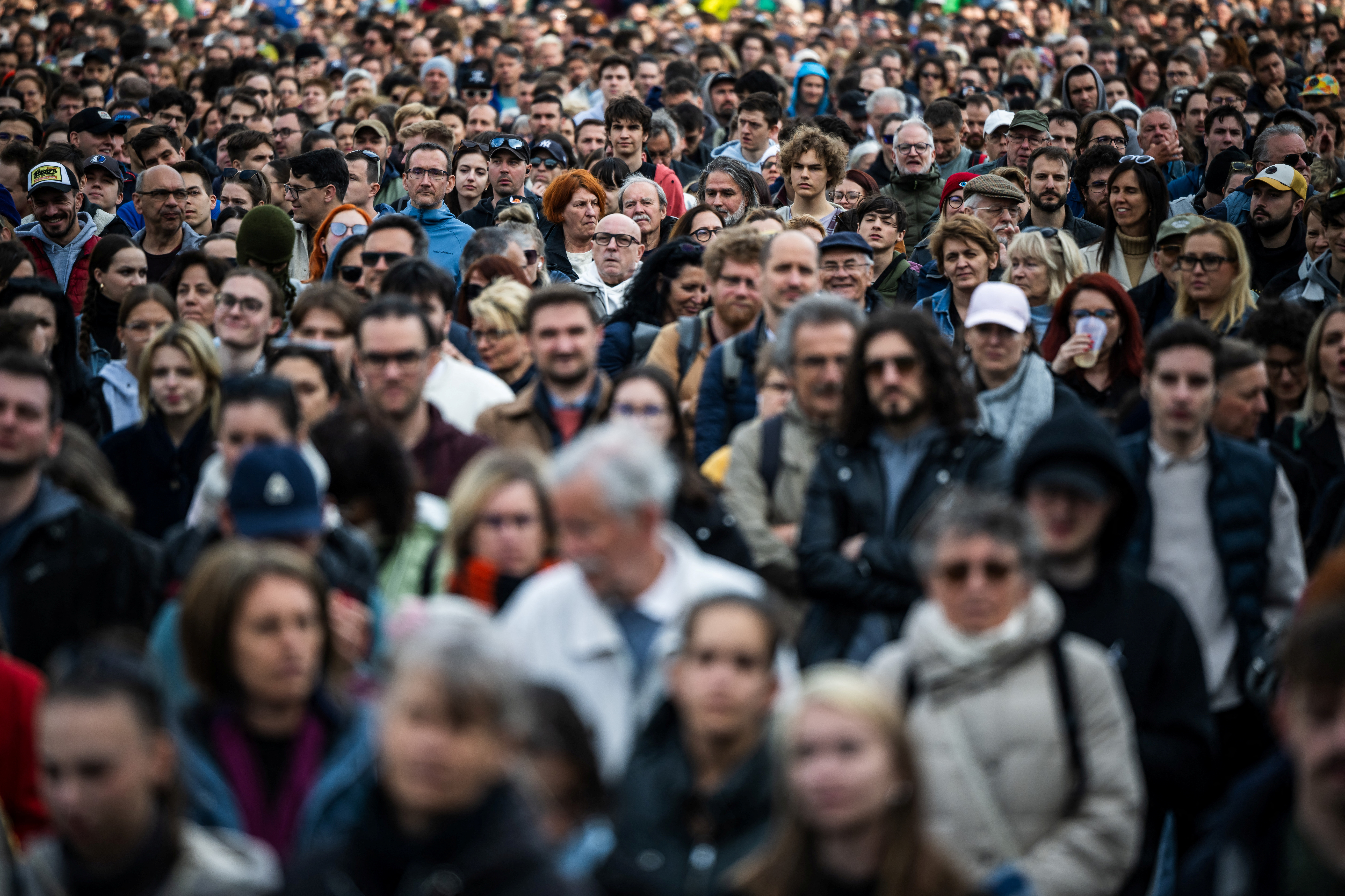 Protest v Budimpešti proti zakonu o sankcioniranju nevladnih organizacij in medijev
