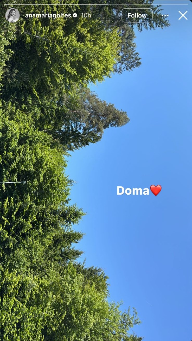 Anamaria Goltes sporočila, da je doma