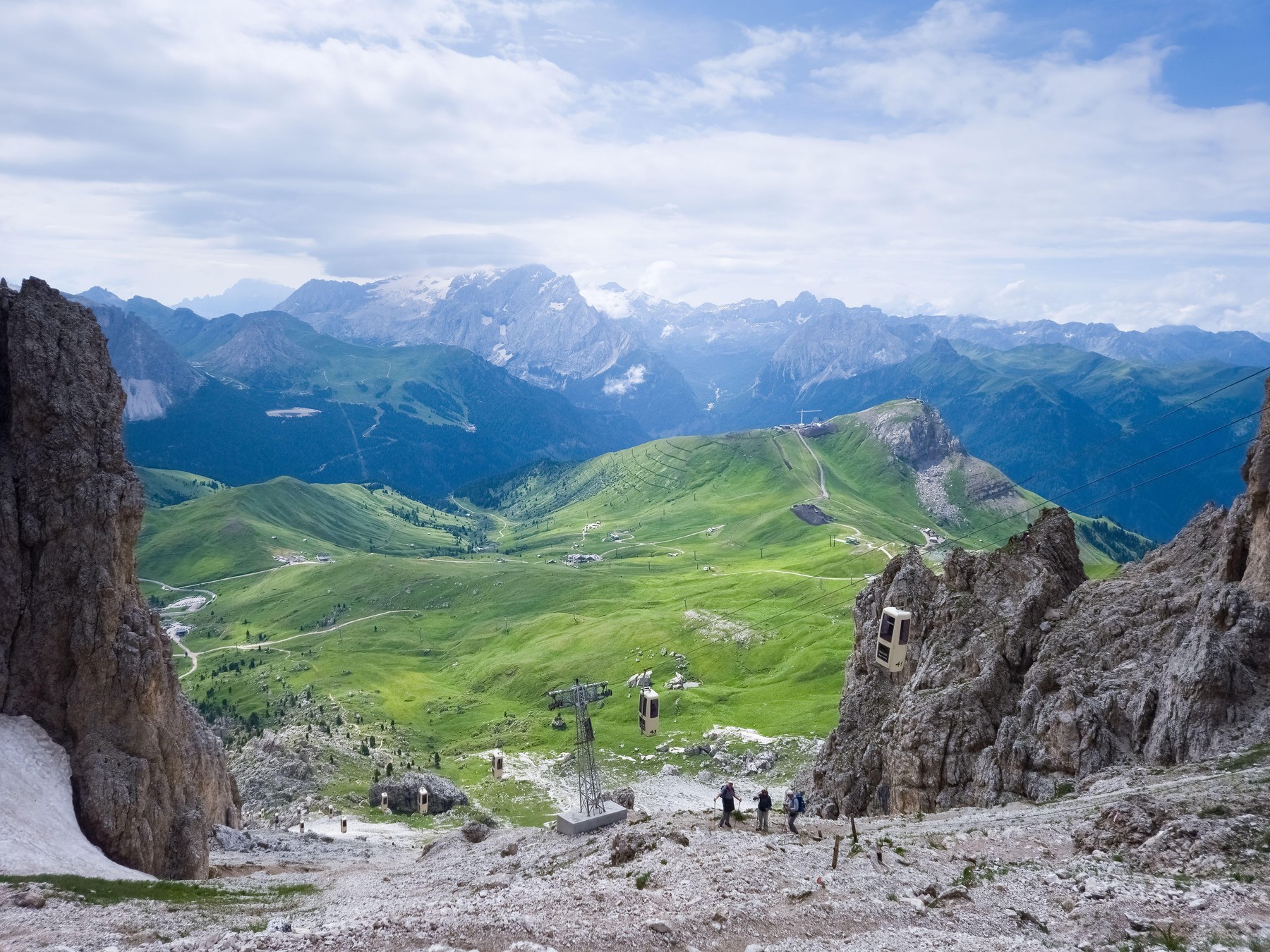 Žičnica "krsta" v Dolomitih
