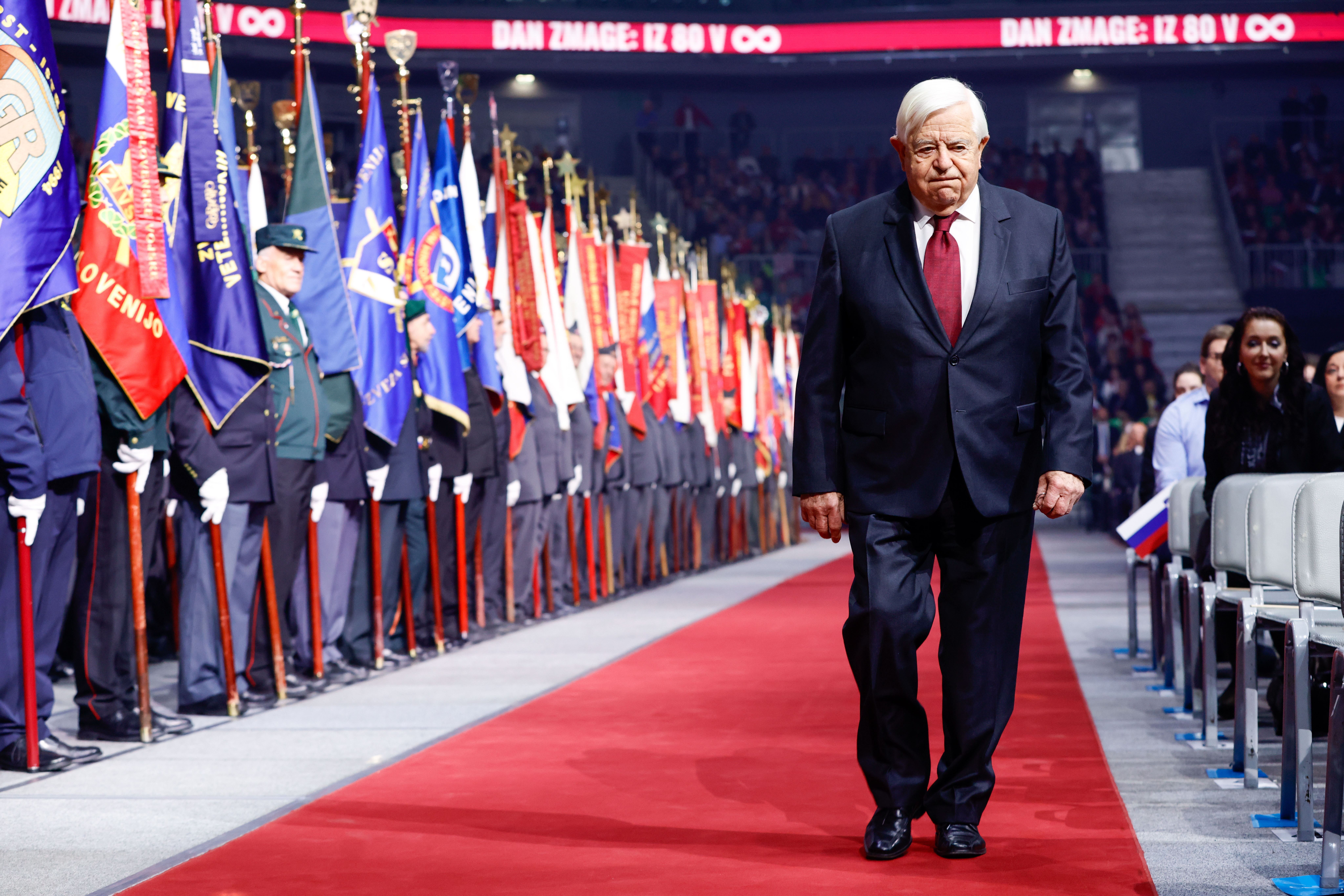 Milan Kučan na državni proslavi ob dnevu zmage