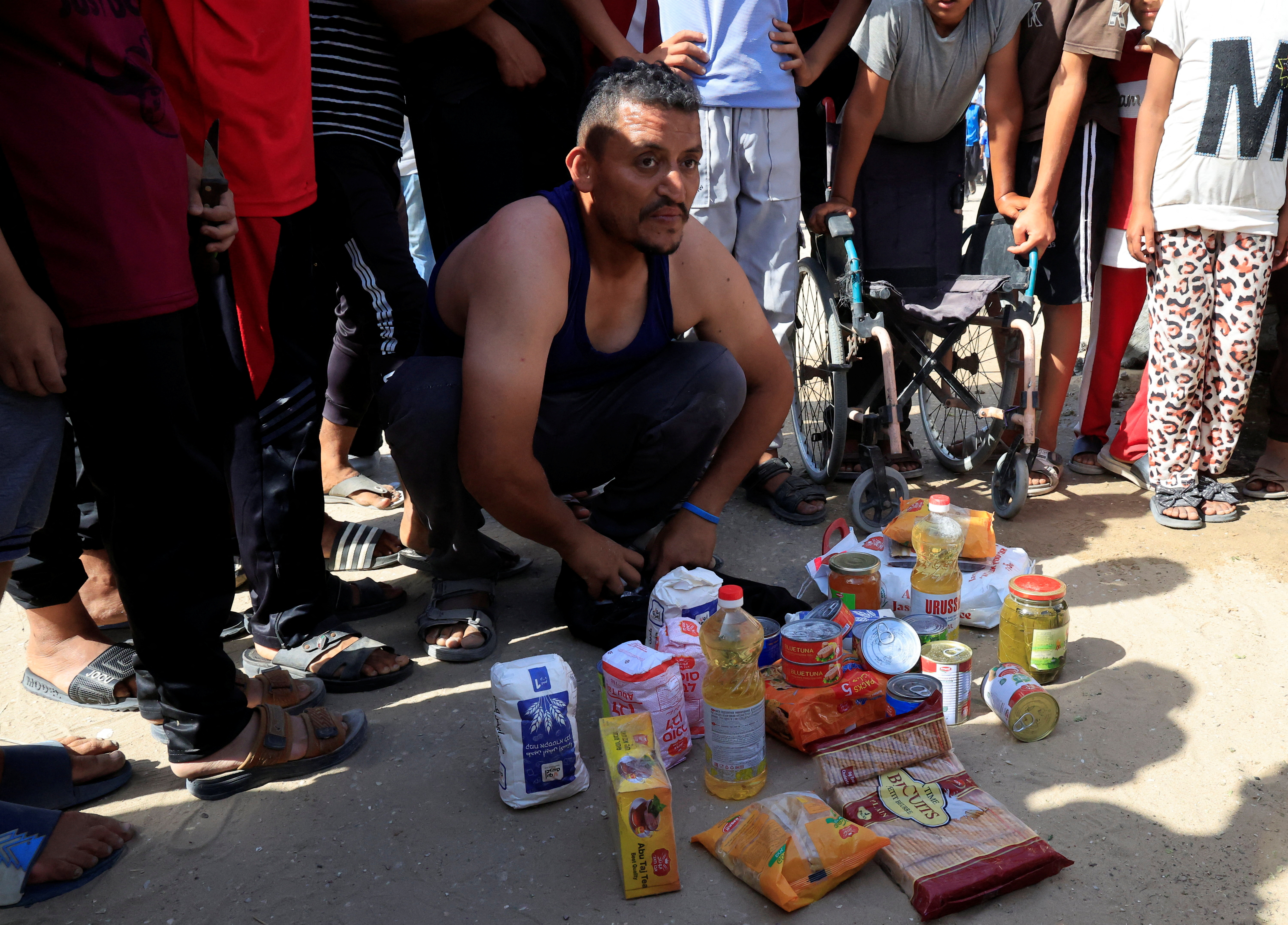 Razdeljevanje hrane v Gazi