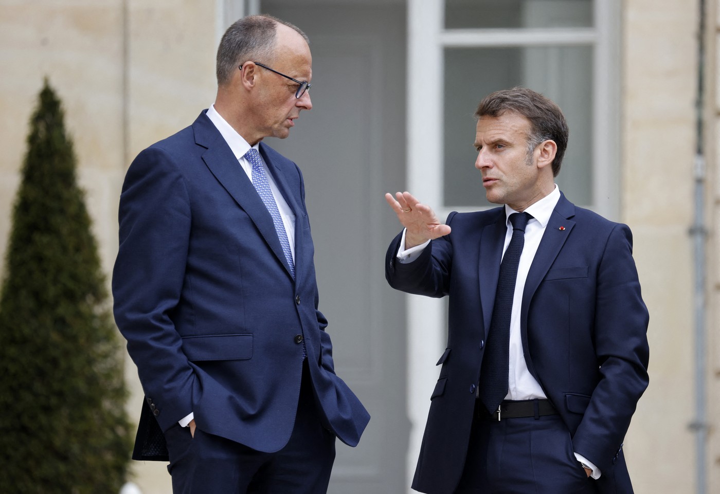 Friedrich Merz in Emmanuel Macron