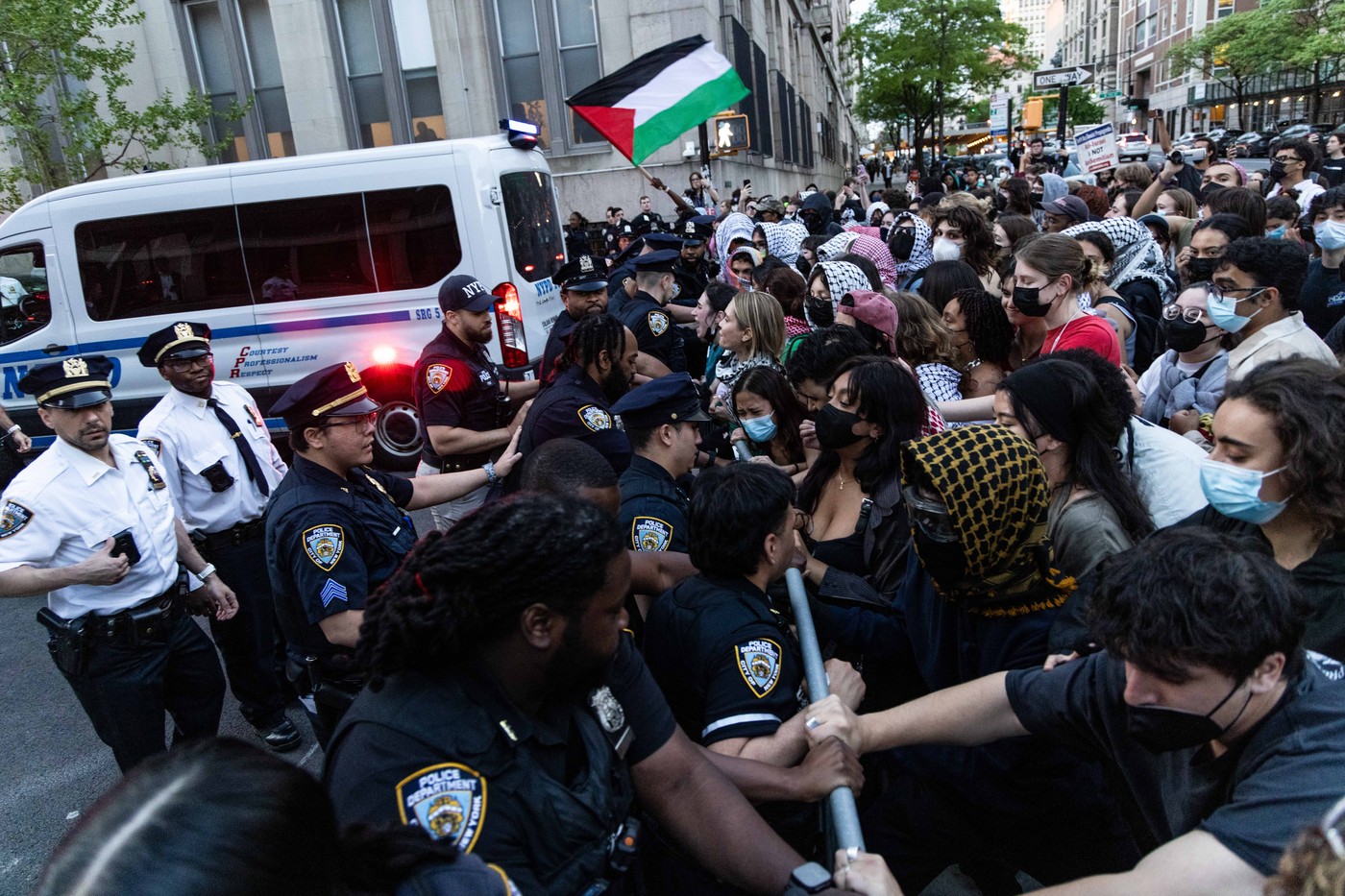 propalestinski protest na univerzi columbia