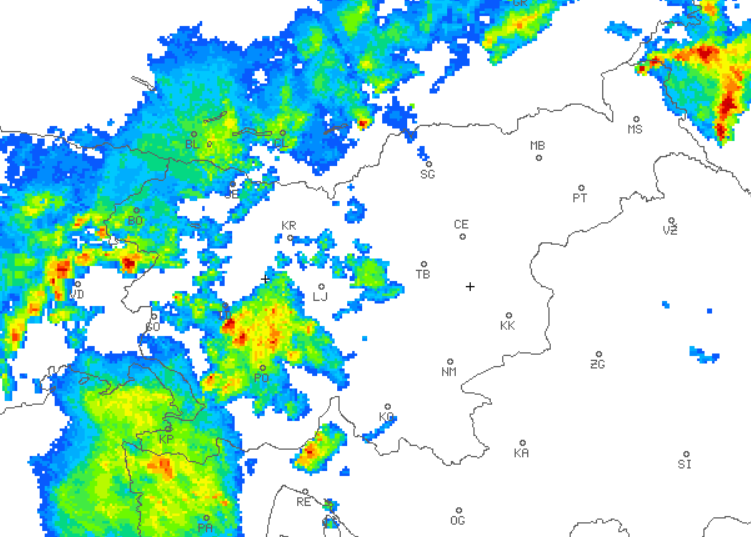 radarska slika padavin