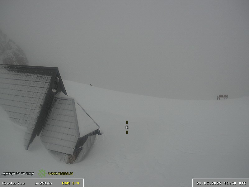 Na Kredarici zapadlo 25 centimetrov novega snega